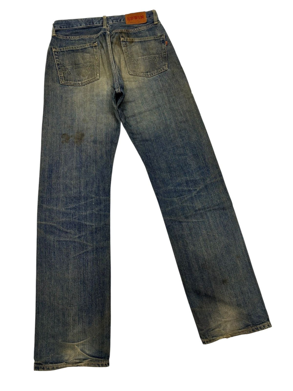 Kapital EDWIN 505XX MUD WASH SELVEDGE BAGGY DISTRESSED DENIM JEANS Size US 31 - 4 Thumbnail