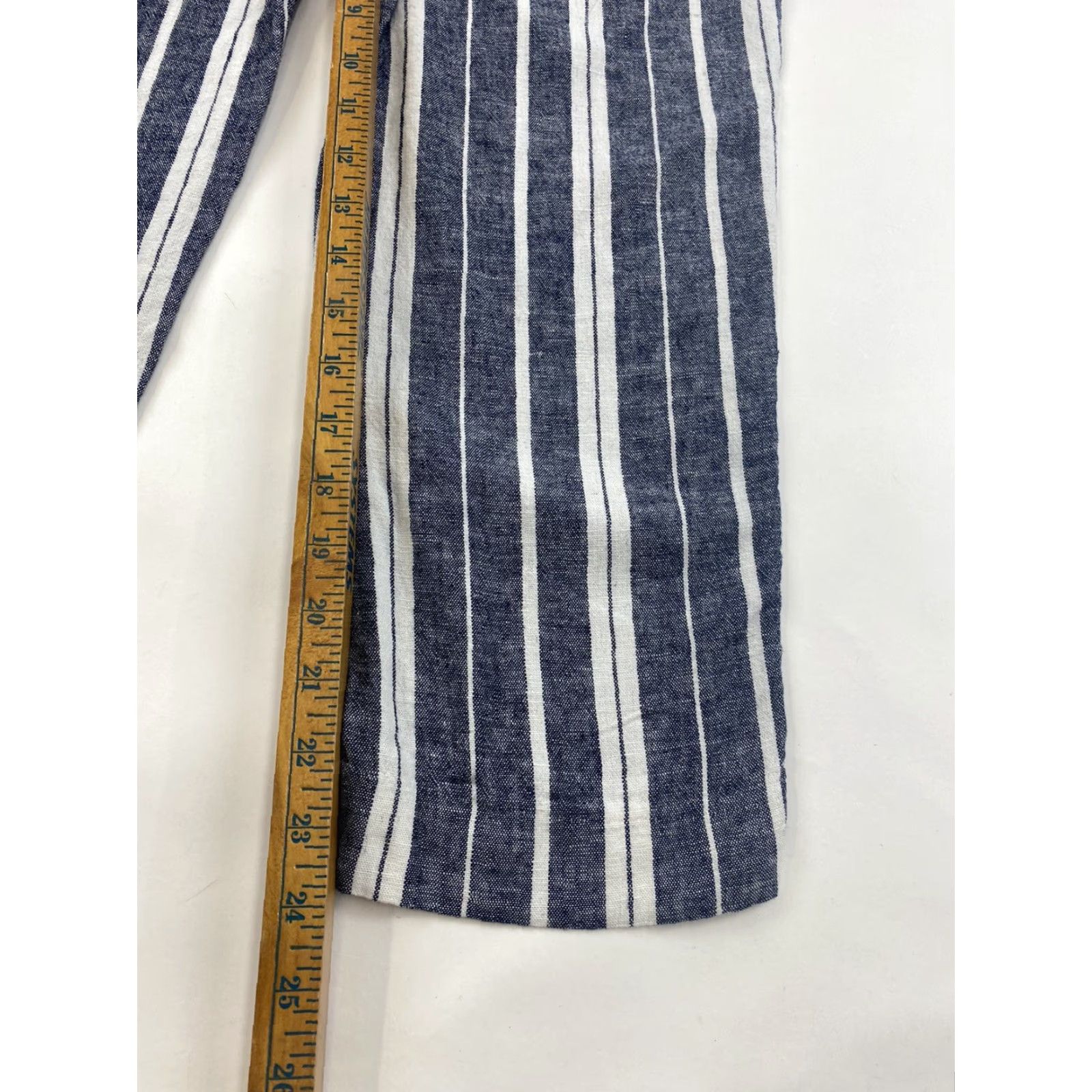 Banana Republic Banana Republic Linen Chino Pants Womens 10 Striped Trousers Multicolor Chino Pants Womens 10 Linen Pants Women 10 Pants Womens Size 32" / US 10 / IT 46 - 5 Thumbnail
