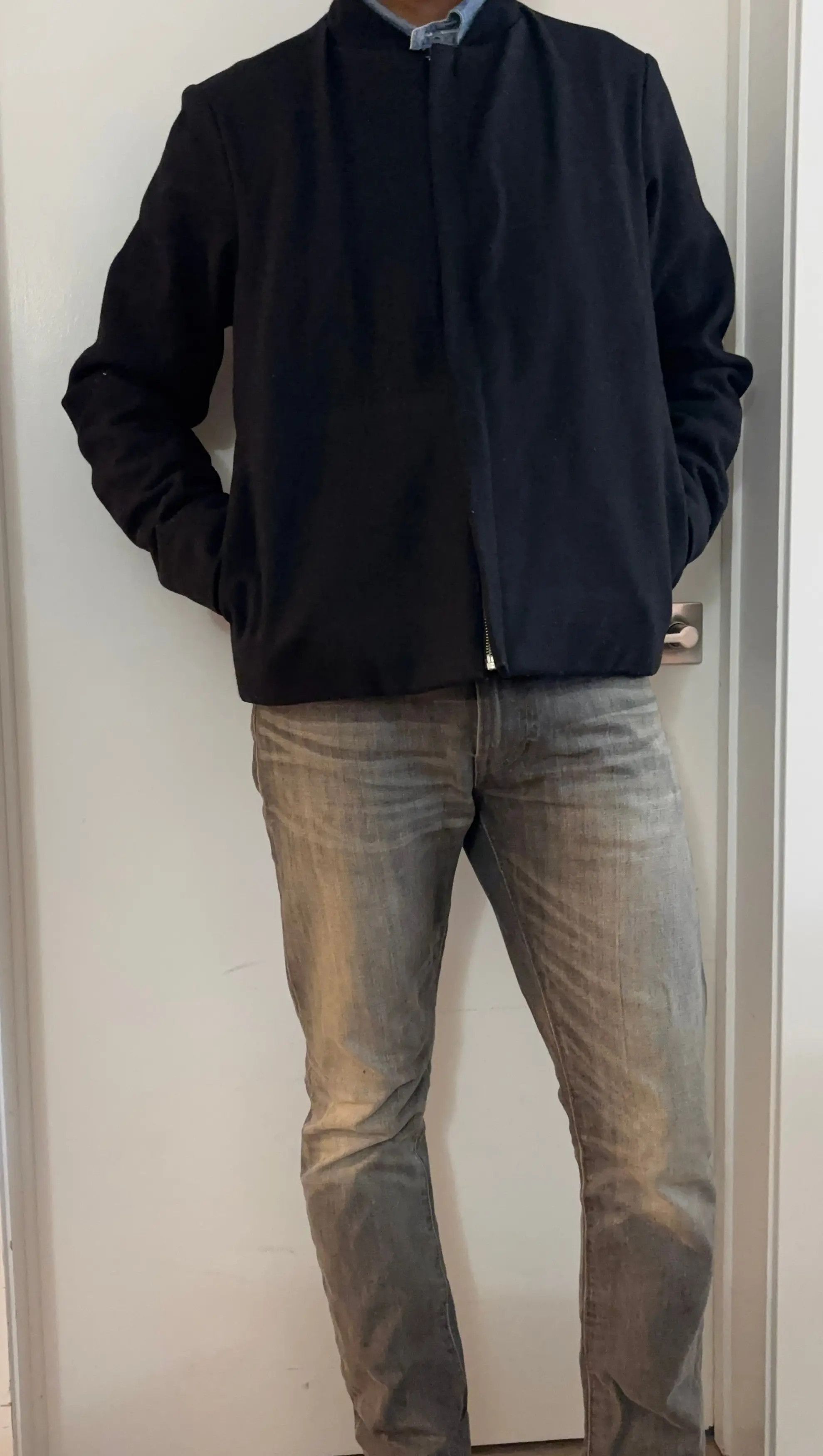 Stephan Schneider Stephan Schneider Black Wool Thinner Bomber Jacket Size V Size US M / EU 48-50 / 2 - 14 Thumbnail