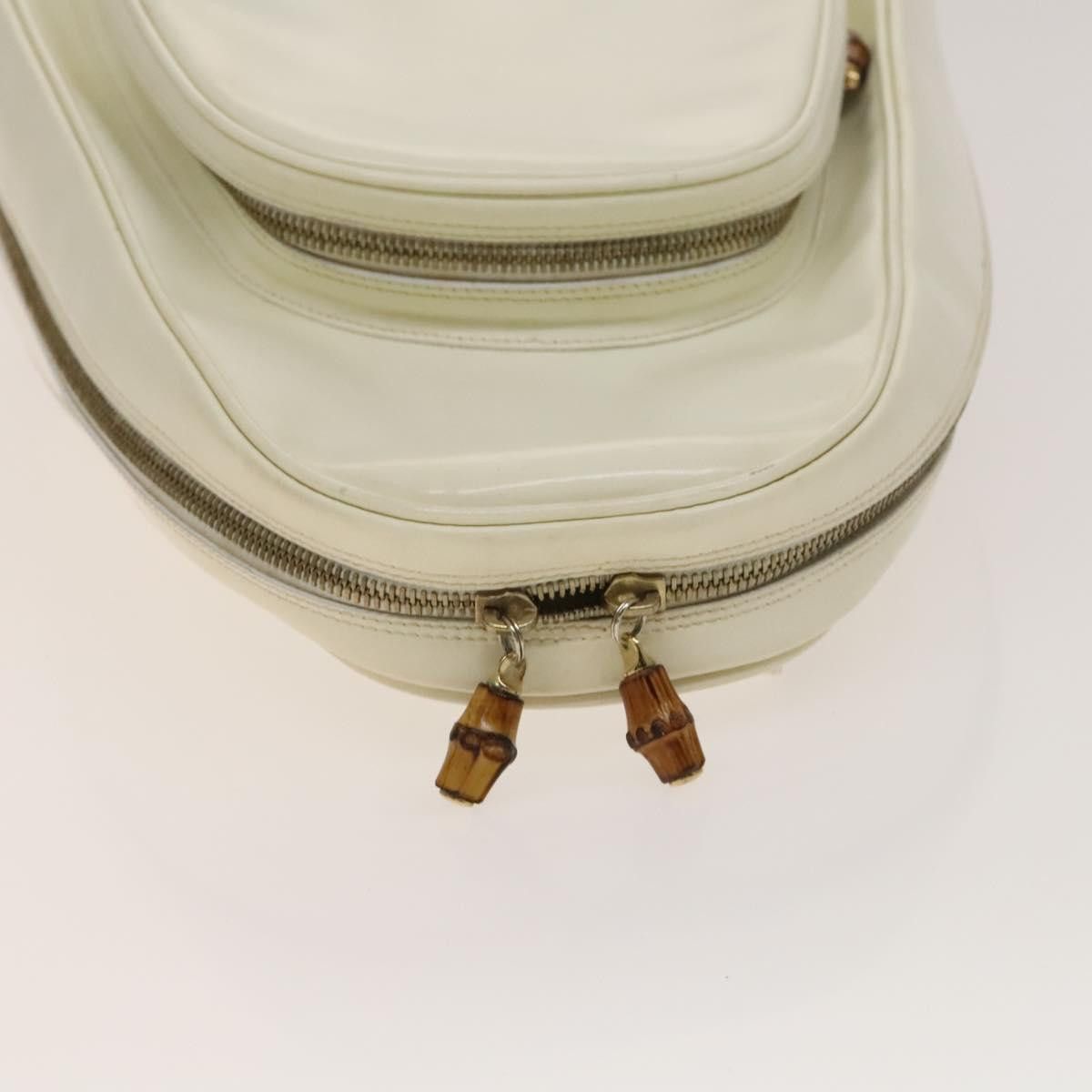 Gucci GUCCI Bamboo Body Bag Patent Leather White Gold 003 3444 Size ONE SIZE - 6 Thumbnail