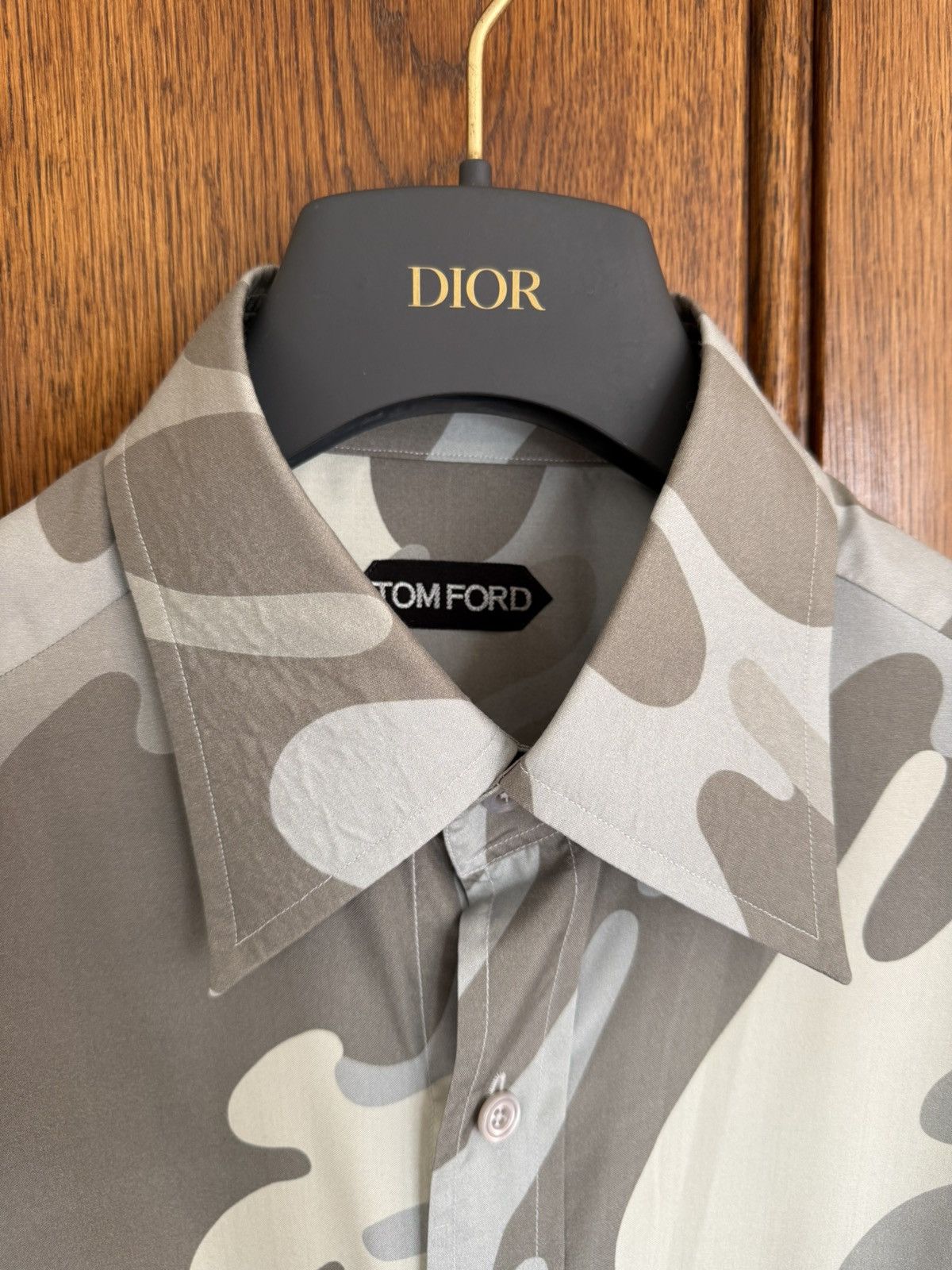 Tom Ford Tom Ford camo silk slim silk shirt camouflage 39 M Size US M / EU 48-50 / 2 - 14 Thumbnail
