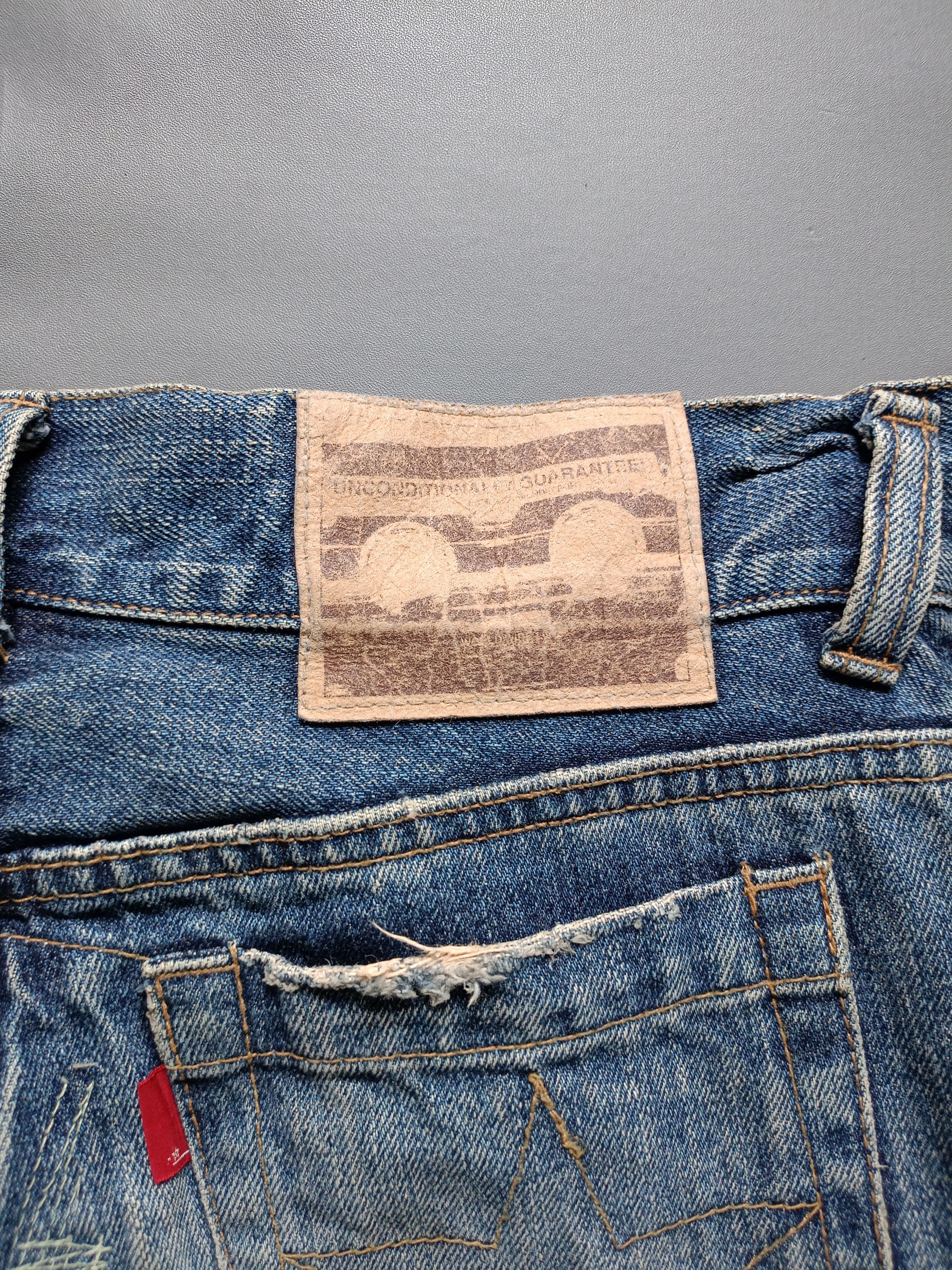 Japanese Brand 2000s WWL EVERDAY WEAR PATCHWORK DENIM PANTS Size US 27 - 12 Thumbnail