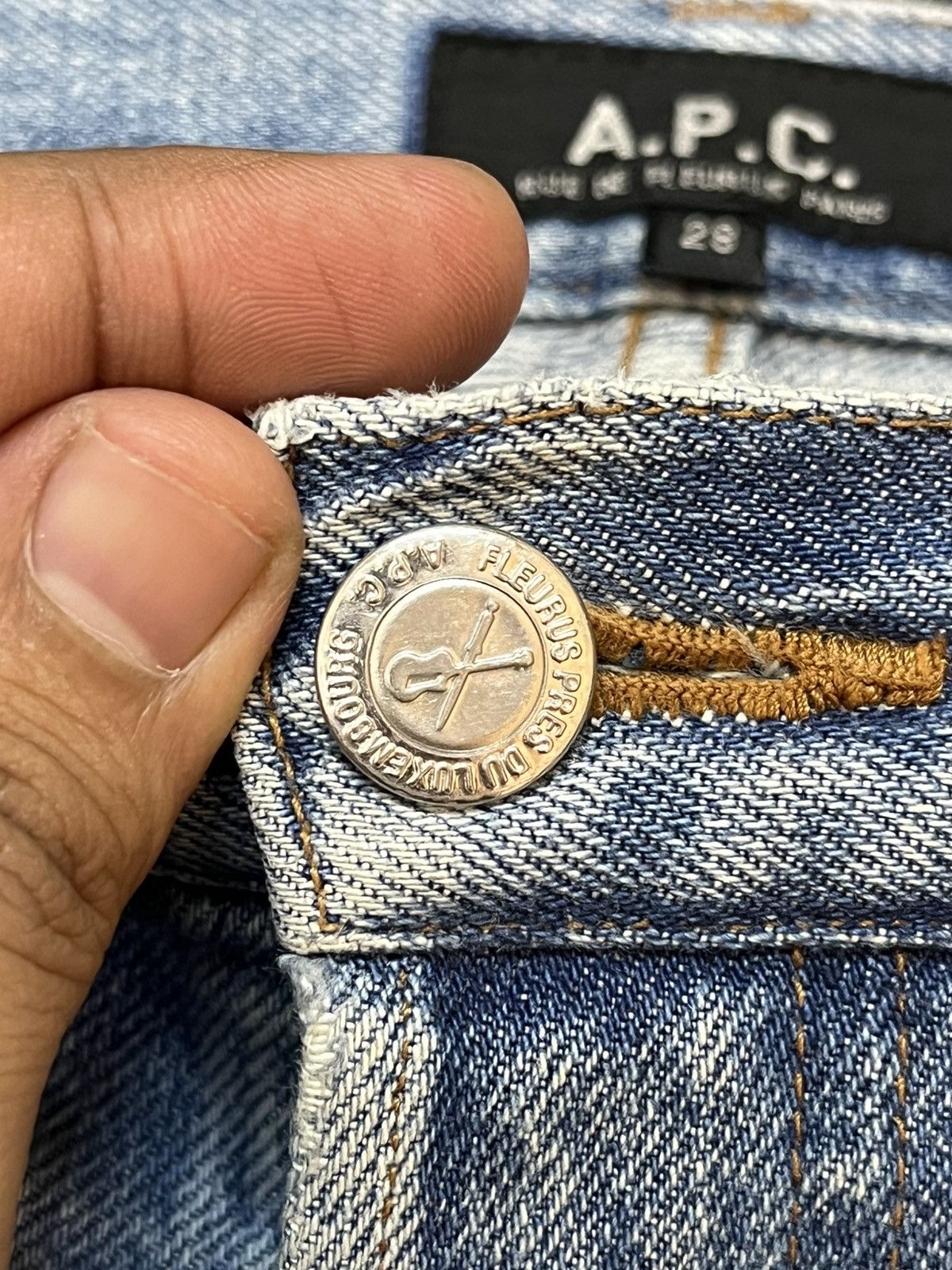 A.P.C. × Vintage Vintage A.P.C Cropped Faded Bush Pants Denim Size US 31 - 9 Thumbnail