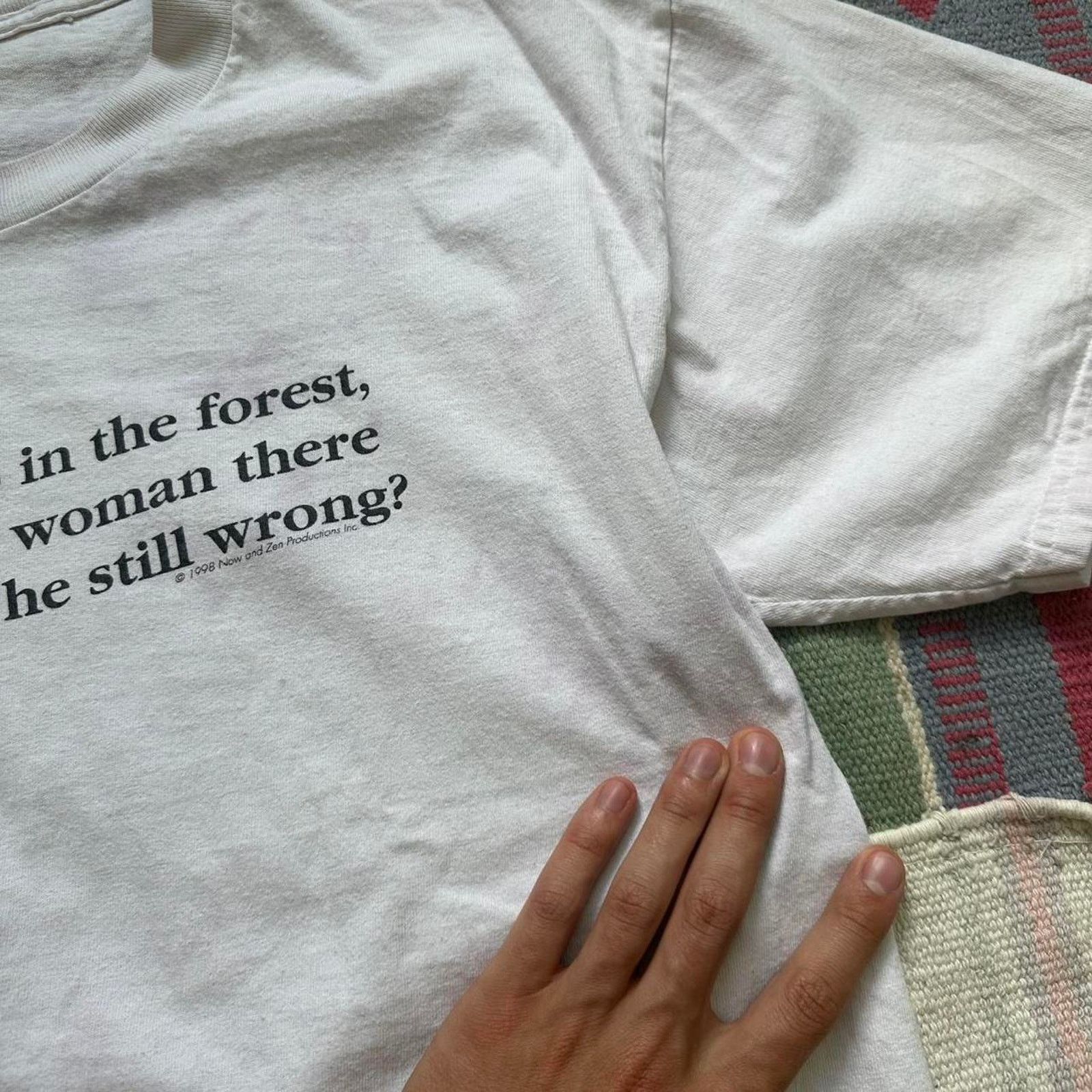 Other × Vintage Rare Vintage 90s Man Woman Adult Tie Dye Quote Graphic Tee Size US L / EU 52-54 / 3 - 3 Thumbnail