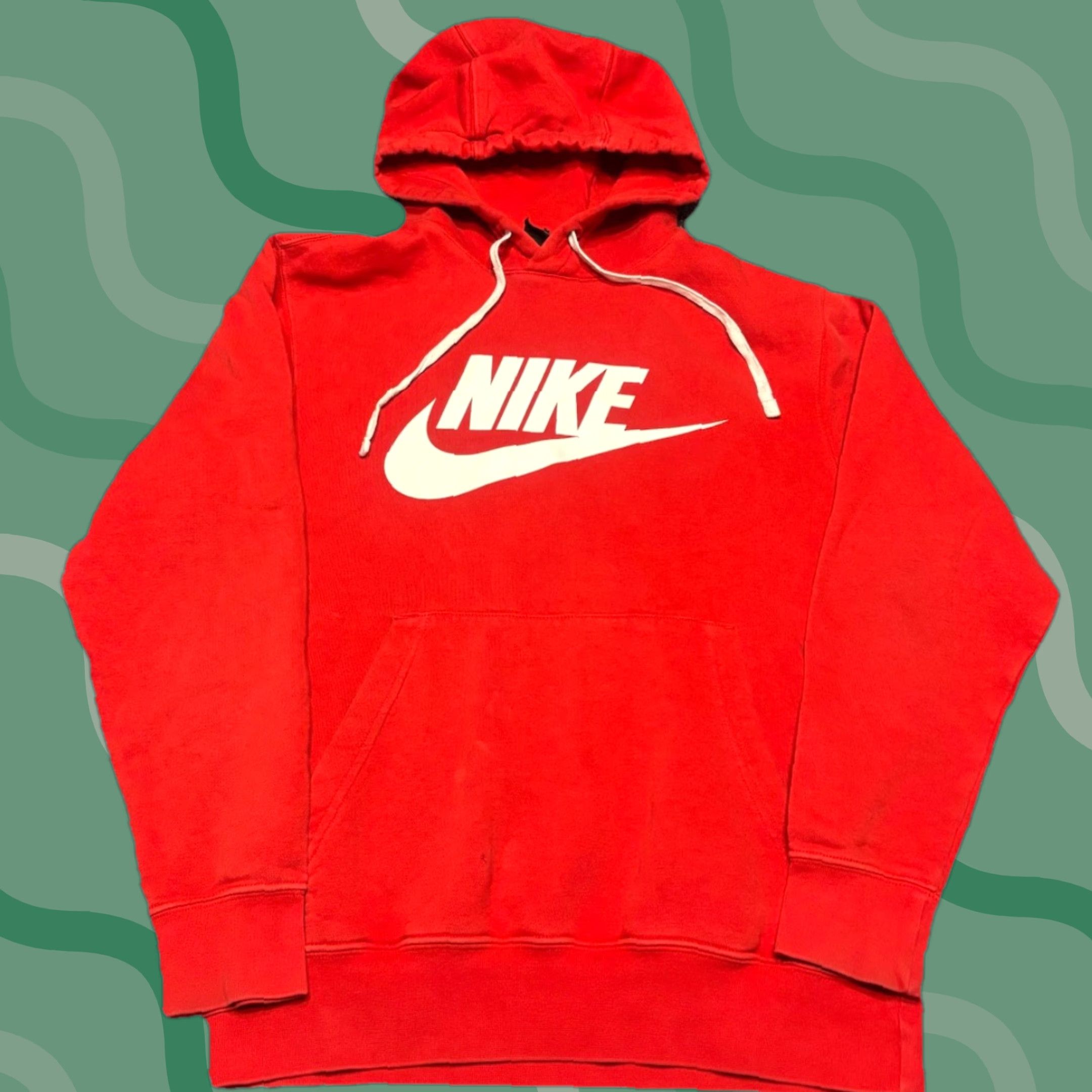 Nike VINTAGE Nike Hoodie Sweatshirt Pullover S M Red Logo Swoosh Spell Out Crew Neck Long Sleeve All Seasons Pockets Men’s Size S Size US S / EU 44-46 / 1 - 1 Thumbnail
