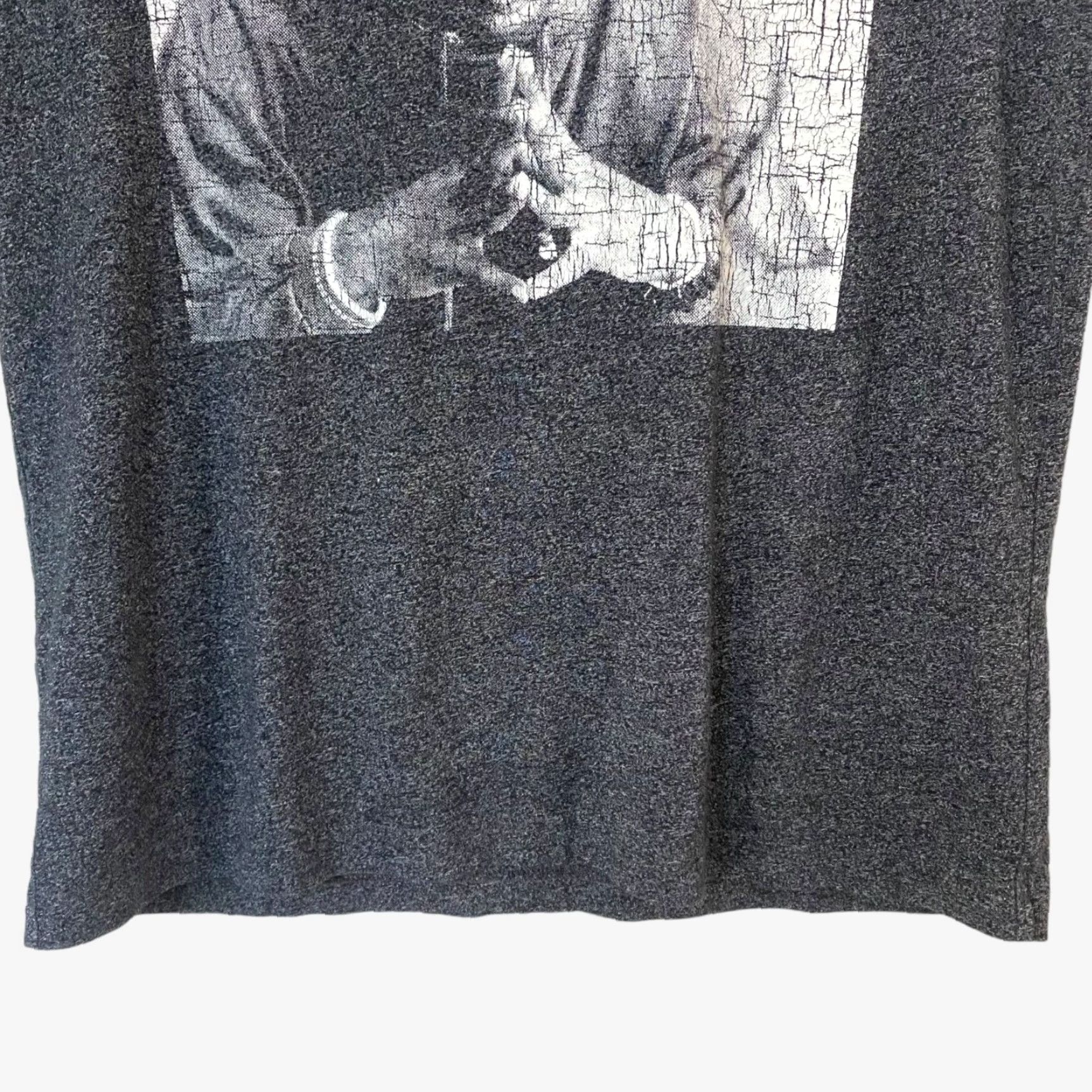 Vintage Hybrid Apparel Tupac Shakur Poetic Justice T-Shirt Gray Hip Hop Men M Shirt Size US M / EU 48-50 / 2 - 6 Thumbnail