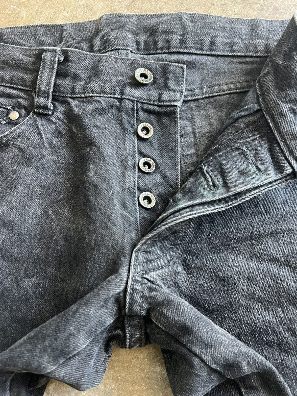 5351 POUR LES HOMMES Y2K 5351 Pour Les Homme Flare Python Black Denim Size US 33 - 11 Thumbnail