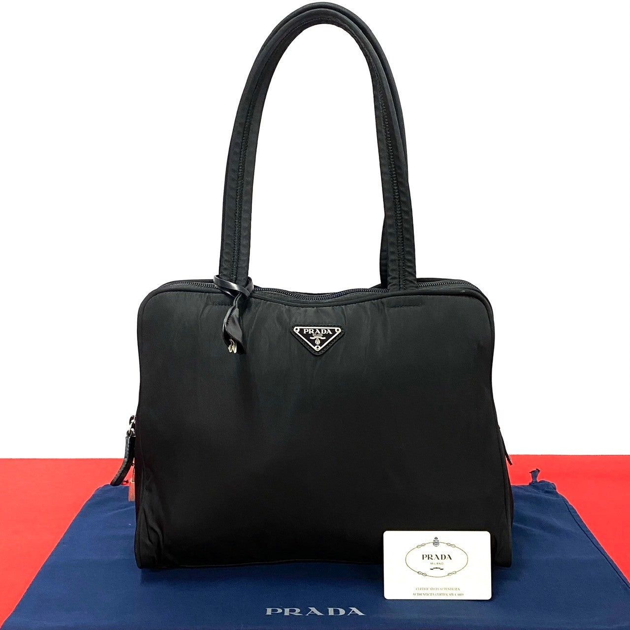 Prada Prada Handbag Black Nylon Size ONE SIZE - 1 Thumbnail