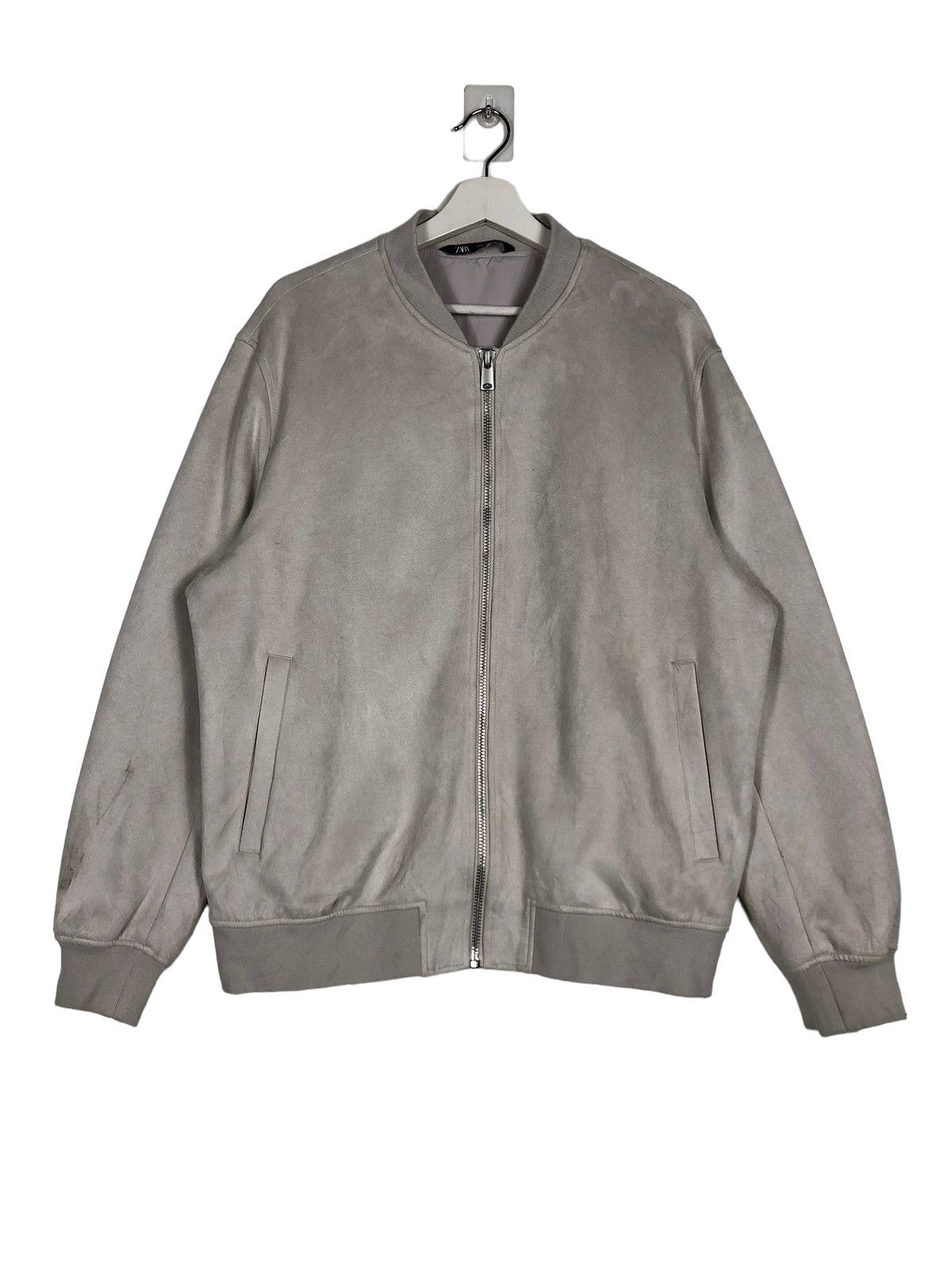 Zara 🔥 ZARA MOLESKIN BLOUSON BOMBER JACKET Size US XL / EU 56 / 4 - 1 Thumbnail