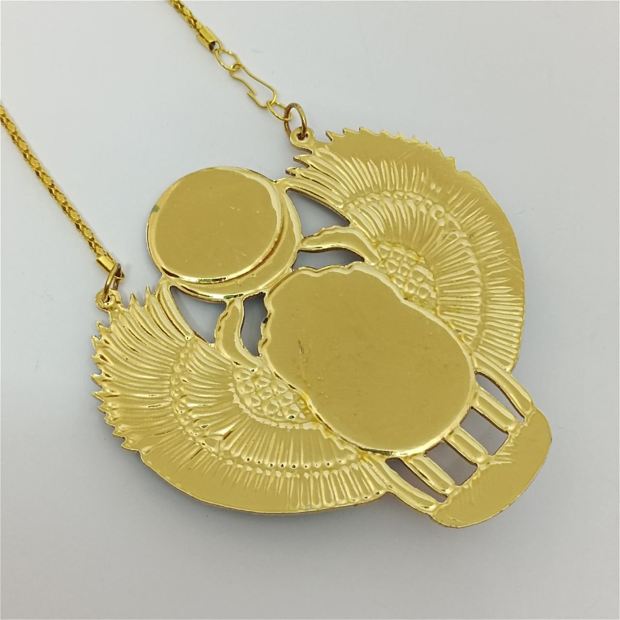 Other Handmade Egyptian scarab necklace with wings red sun disc Size ONE SIZE - 8 Thumbnail
