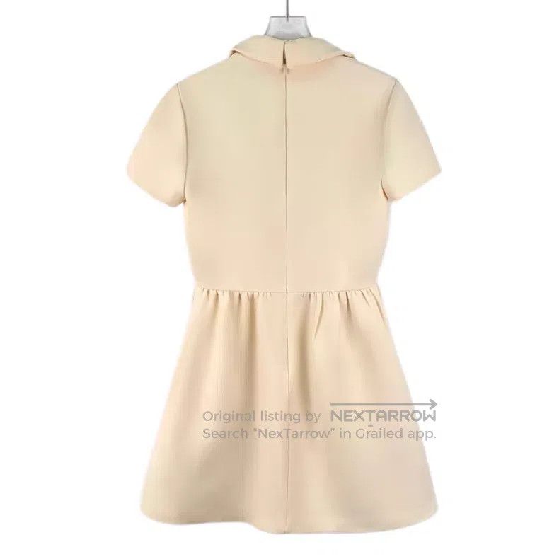 Dior Dior Beige wool lapel single-breasted short-sleeved dress Size XS / US 0-2 / IT 36-38 - 2 Thumbnail