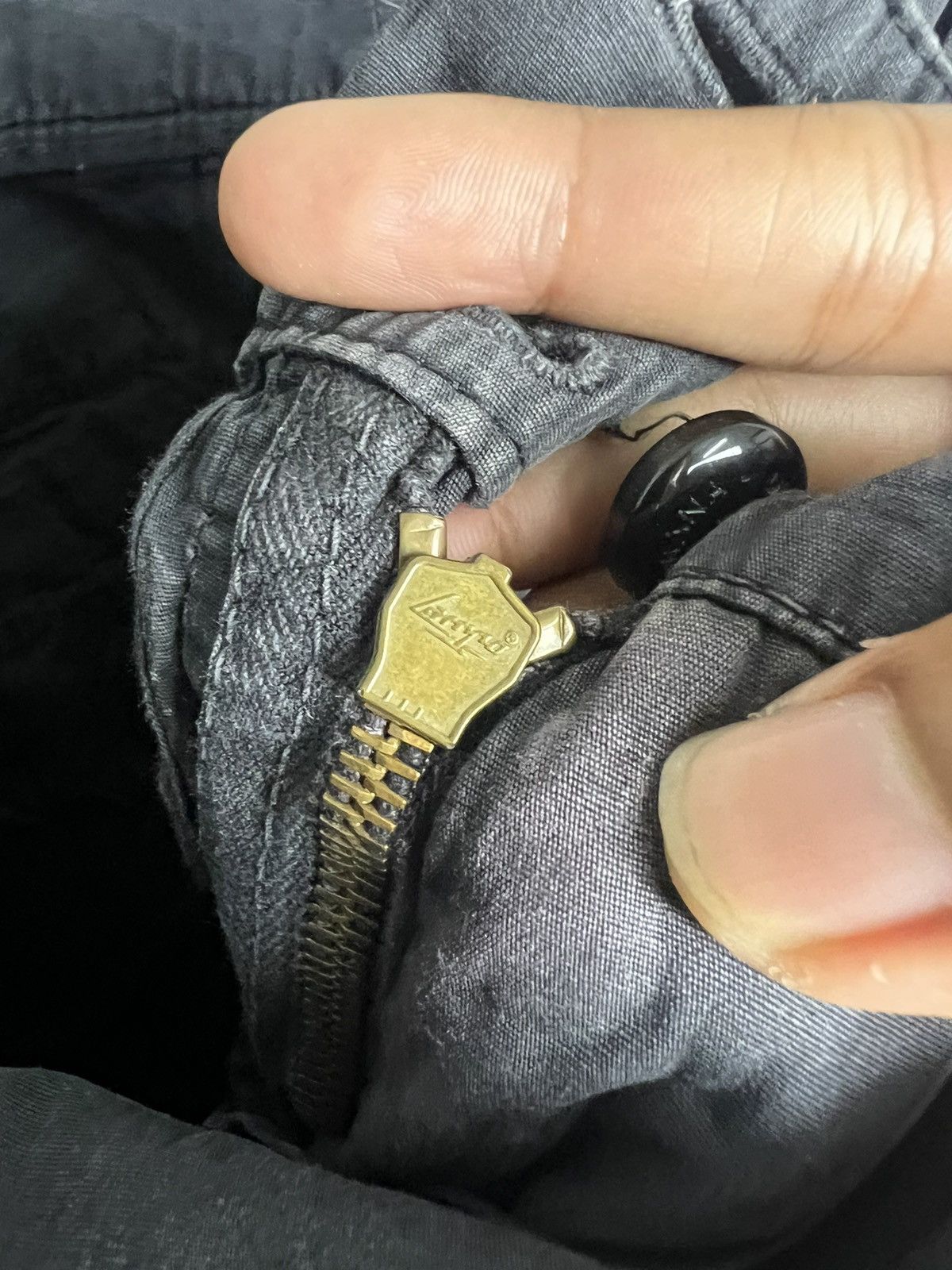 Dolce & Gabbana SS04 Dolce&Gabba Reinforced Black Painted Cargo Pants Size US 36 / EU 52 - 10 Thumbnail