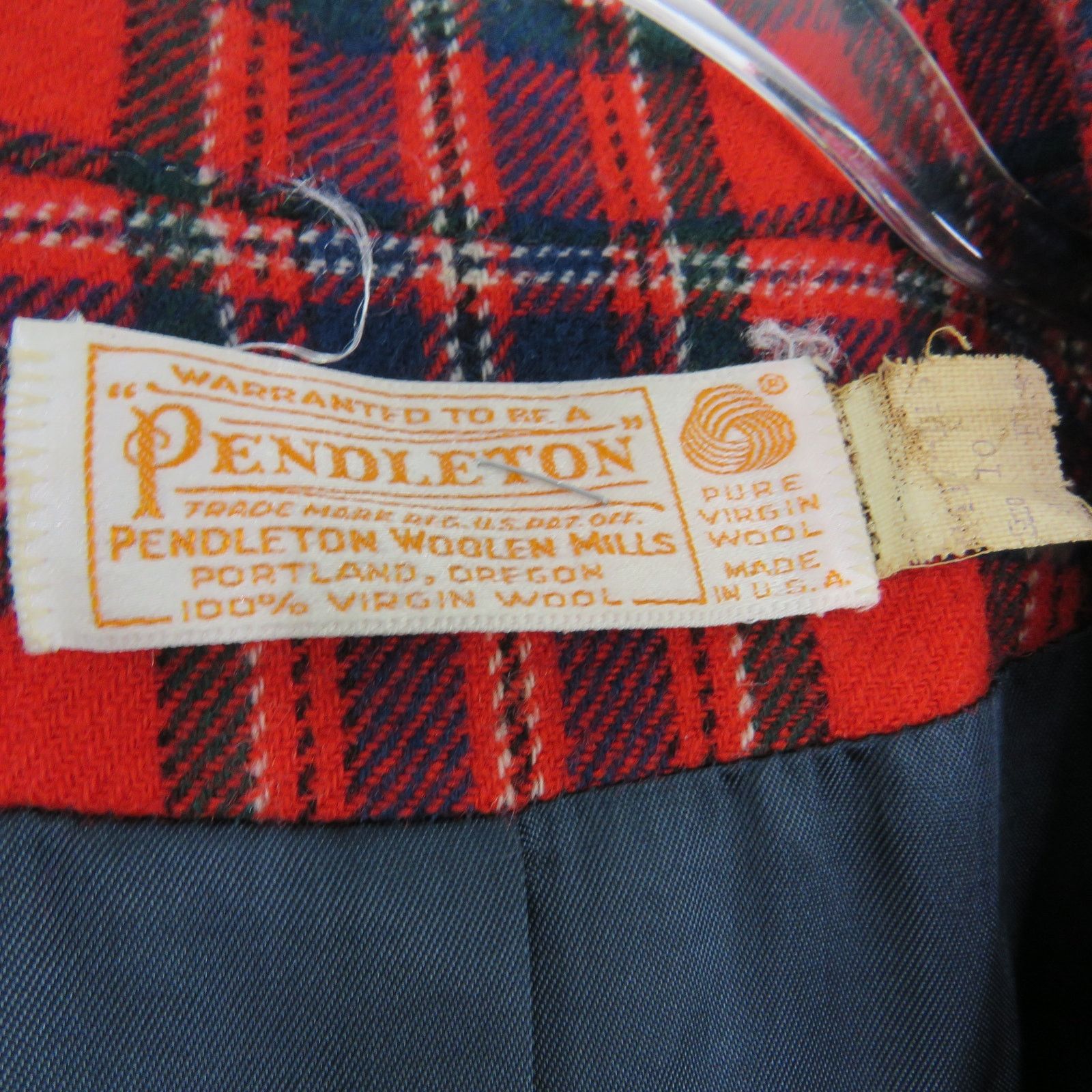 Pendleton × Vintage 80s Vintage Pendleton Red Plaid Wool Blazer Jacket Medium Size M / US 6-8 / IT 42-44 - 4 Thumbnail