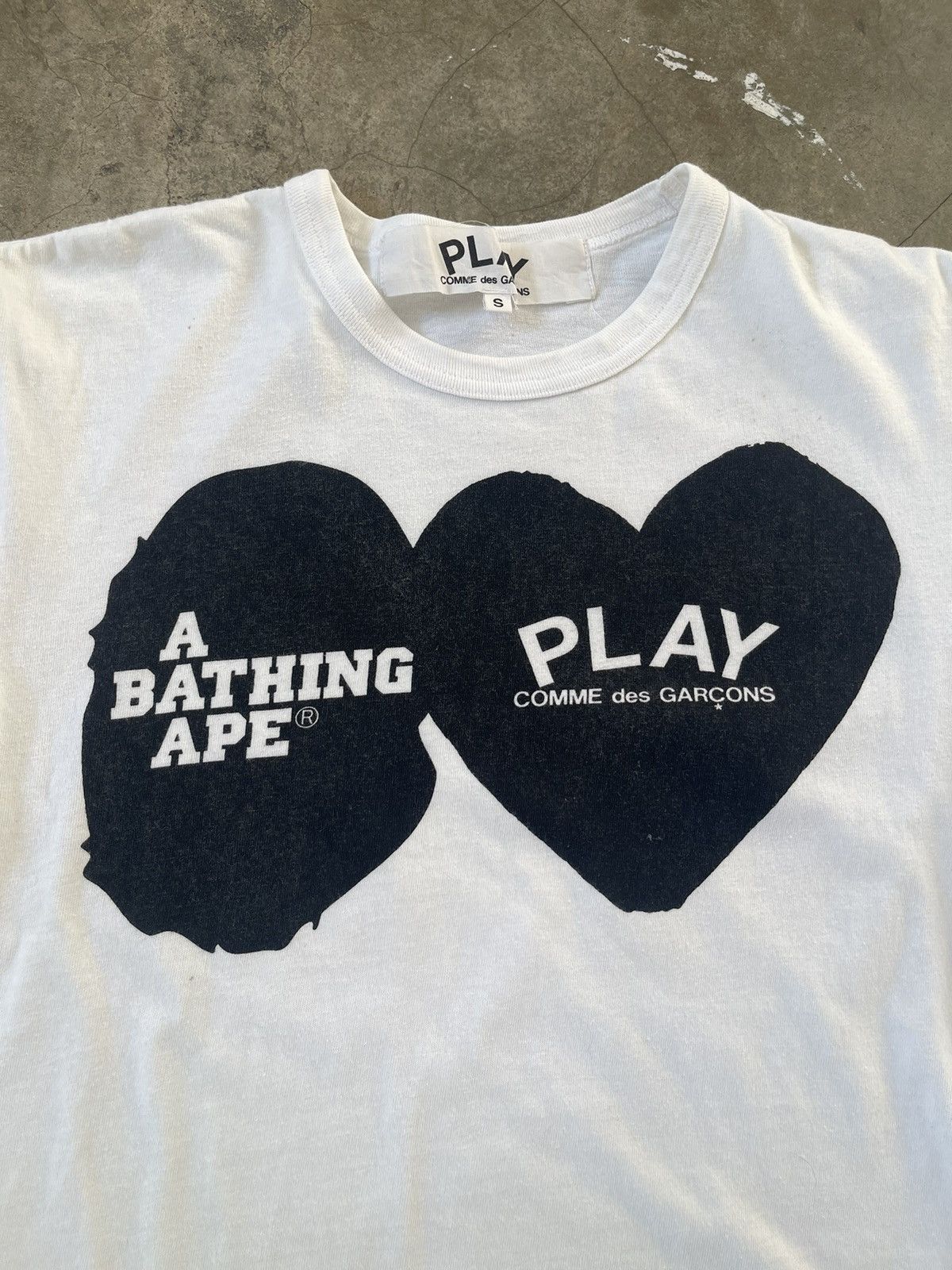 Comme des Garcons PLAY Comme Des Garcons PLAY Bape Logo Tee Size US S / EU 44-46 / 1 - 3 Thumbnail