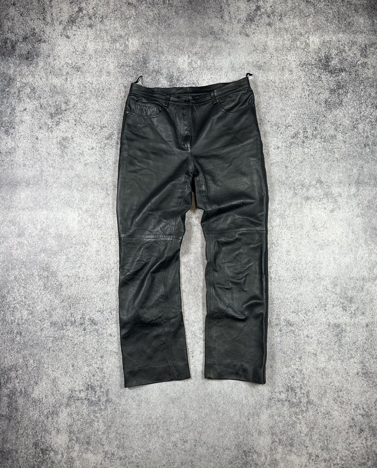 Y2K Vintage Leather Pants Opium Style Alt Biker USA Rare M