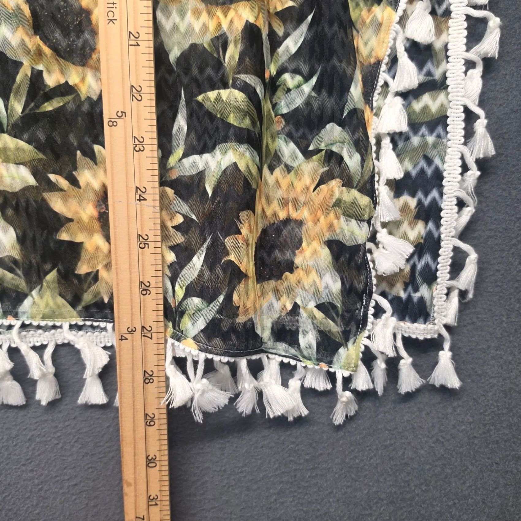 Vintage VINTAGE Sunsations Kimono Poncho Beach Cover Up Womens OS Floral Sunflower NEW Size ONE SIZE - 8 Thumbnail