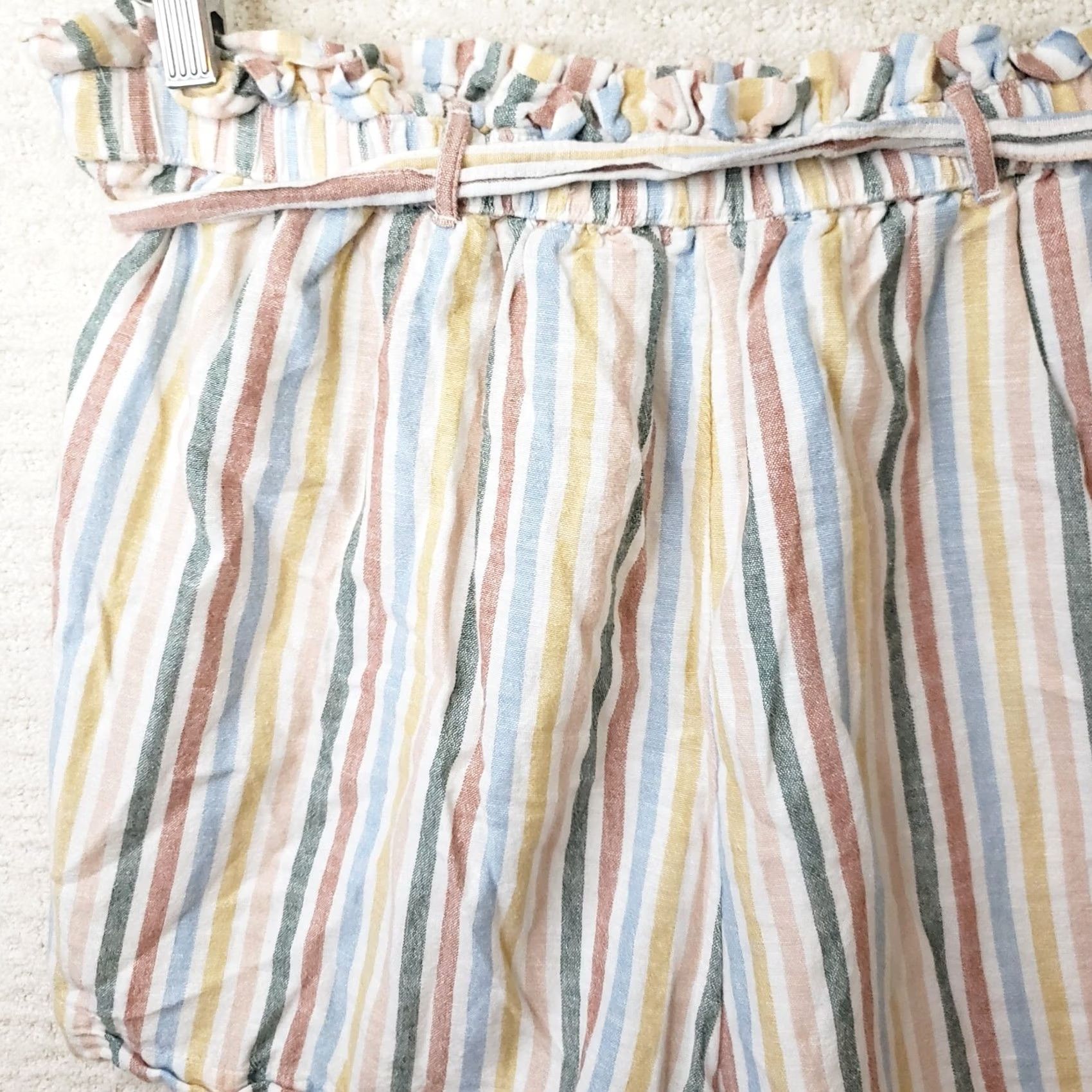 American Eagle Outfitters American Eagle Outfitters Shorts Multicolor Stripe Drawstring Elastic Waist XL Women Size 24" / US 00 / IT 34 - 7 Thumbnail