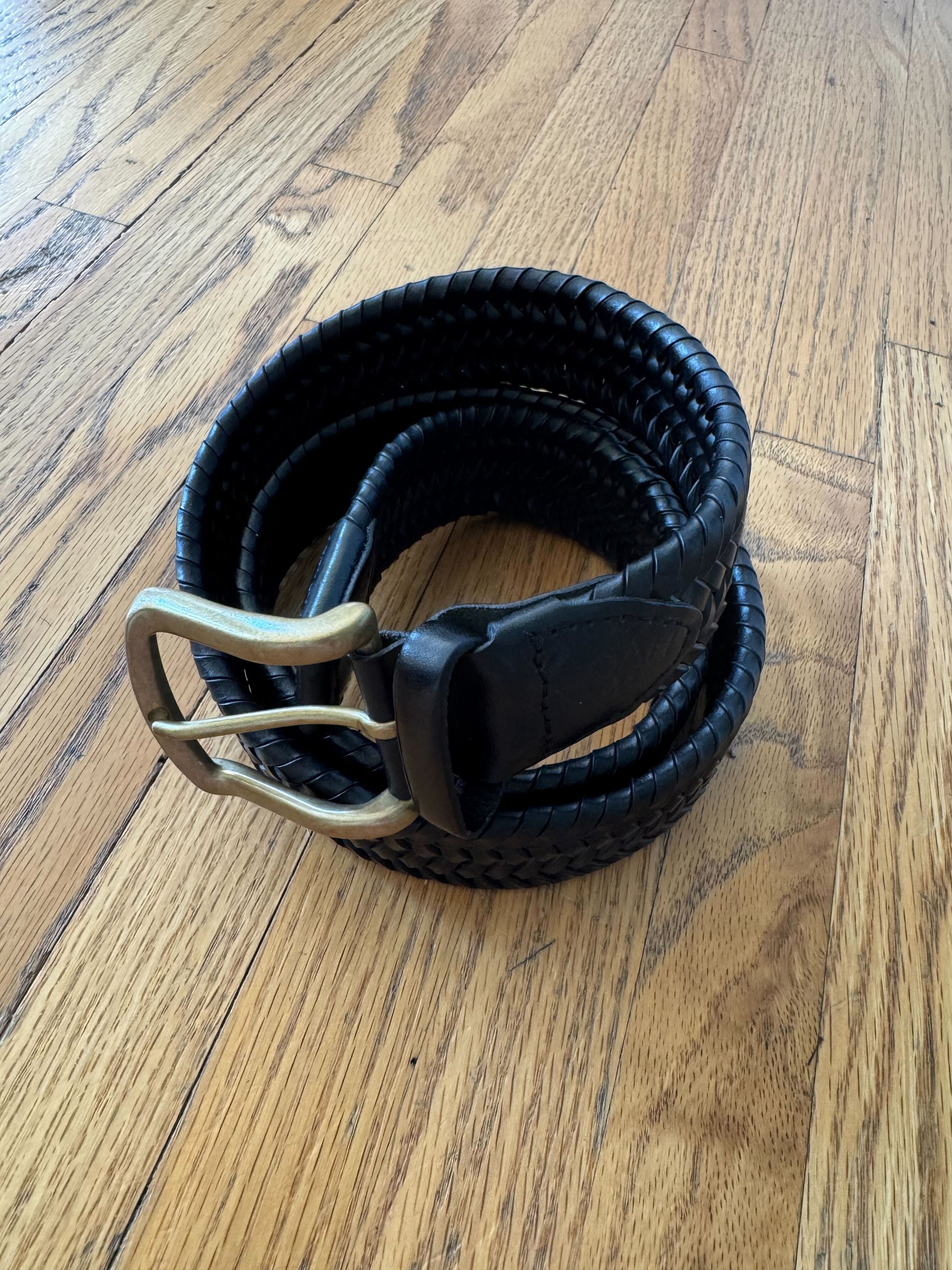 Noah Braided Leather Belt Size 34 - 4 Thumbnail
