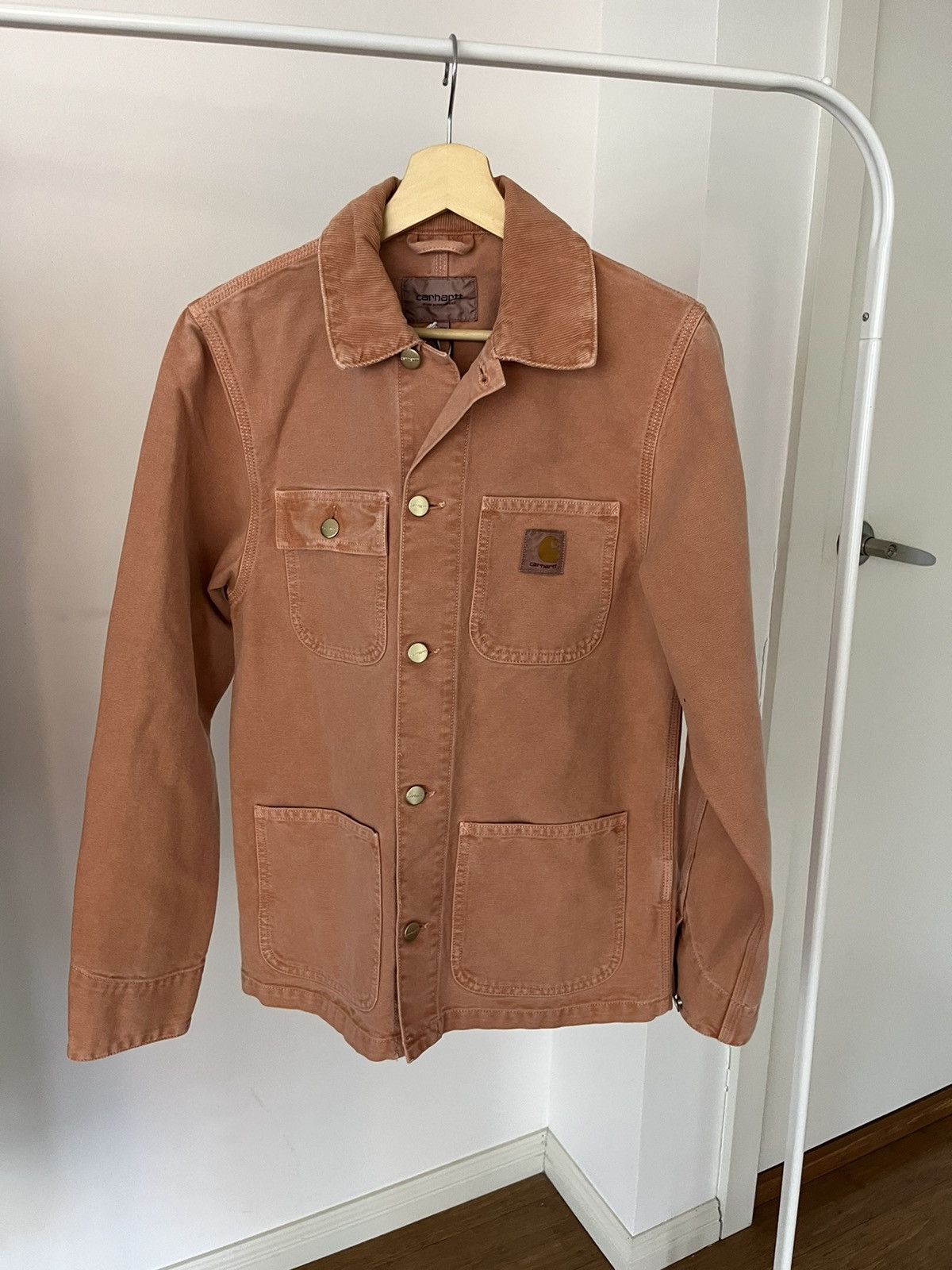 image of Carhartt Wip Michigan Coat In Elba / Elba Faded in Orange, Men's (Size XS)