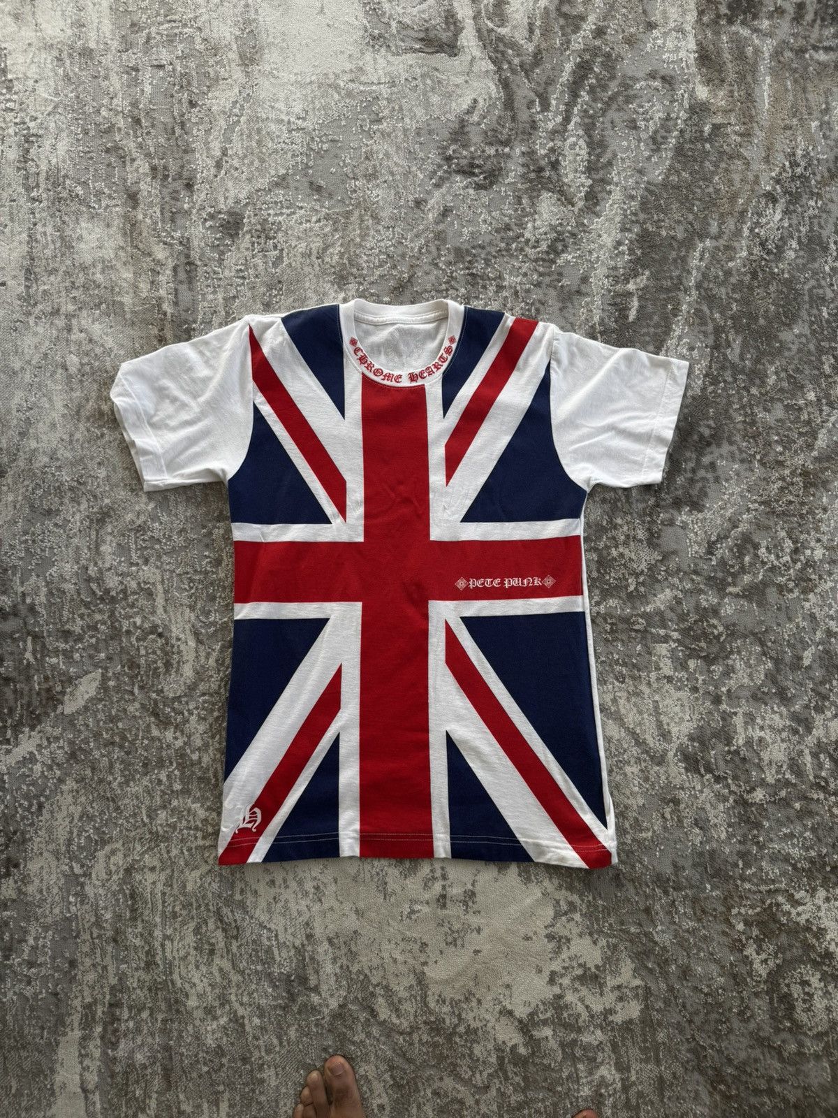 Chrome hearts limited edition british flag t-shirt