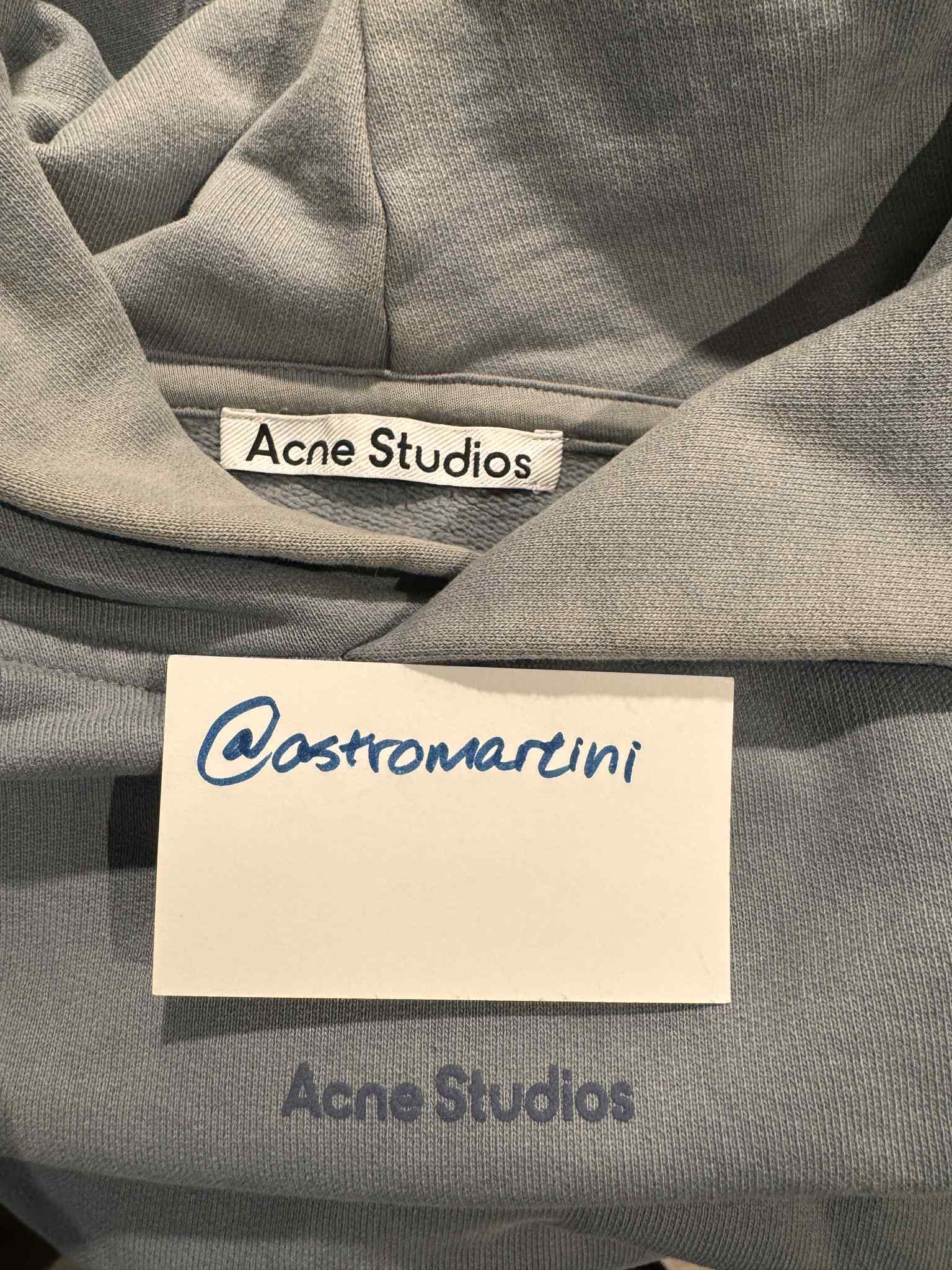 Acne Studios Acne Studios Steel Grey Logo Oversized Hoodie Size US XS / EU 42 / 0 - 3 Thumbnail