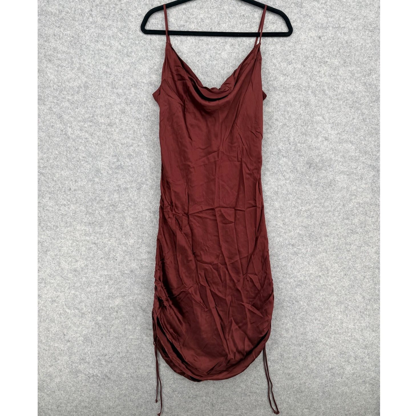 Aritzia NWT Wilfred Only Ruched Rustique Silky Slip Dress Size LARGE Size L / US 10 / IT 46 - 1 Thumbnail