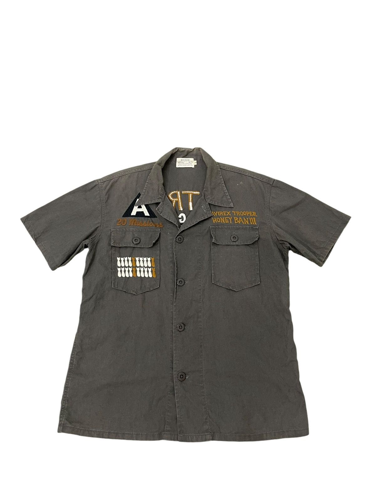 Avirex Embroydery Linen Shirt Avirex WWII Japan Faded 5🟩9 Size US L / EU 52-54 / 3 - 9 Thumbnail