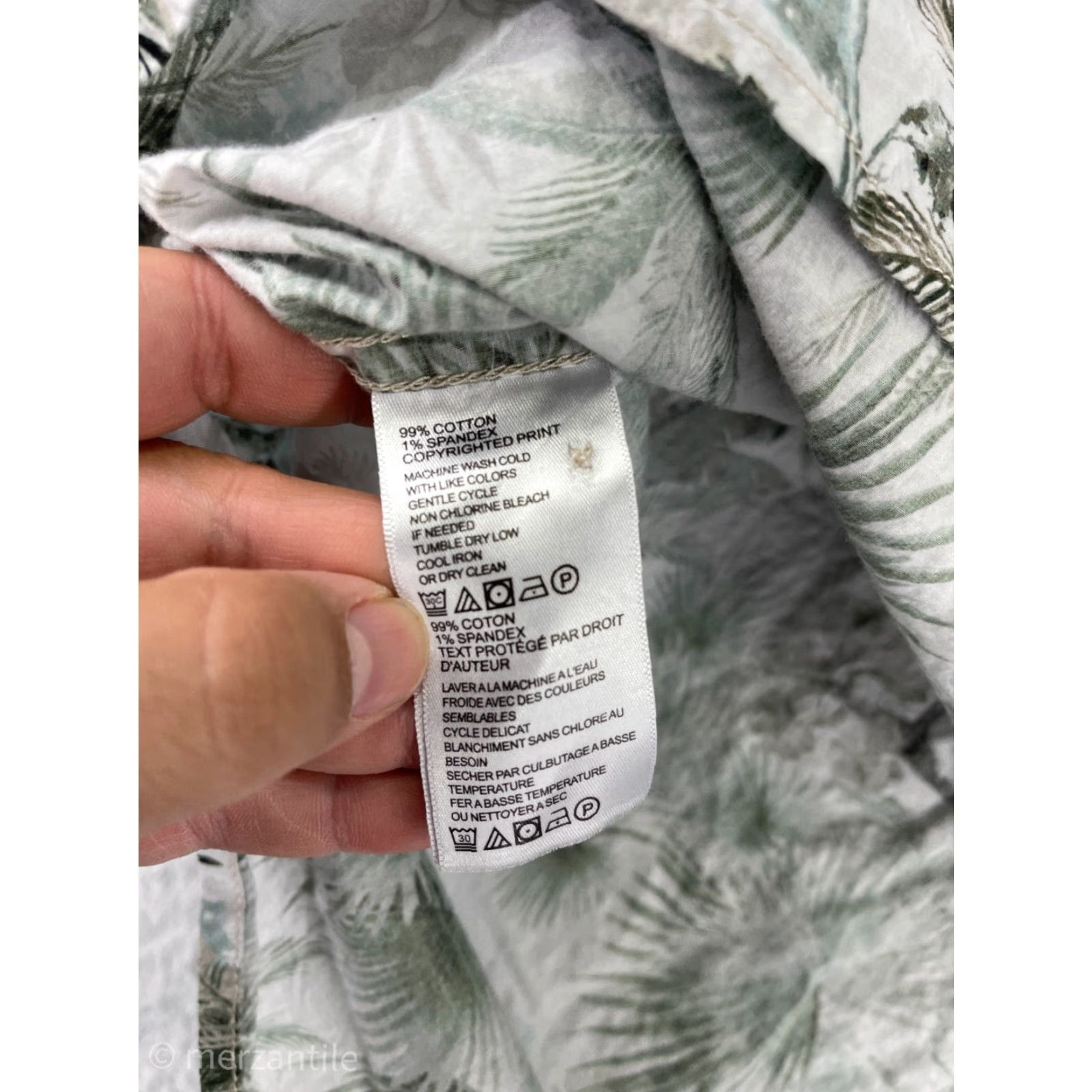 Tommy Bahama Tommy Bahama Shirt Men Large White Green Palm Button Up Beach Resort Vacation Size US L / EU 52-54 / 3 - 4 Thumbnail