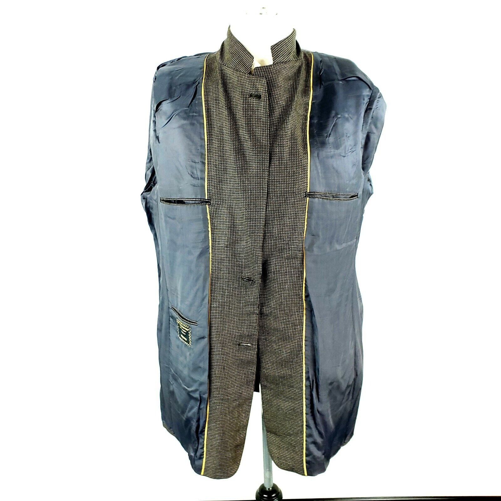 Hart Schaffner Marx Hart Schaffner Marx Gold Trumpeter Wool 2 Button Blazer 42L Size 42L - 10 Thumbnail