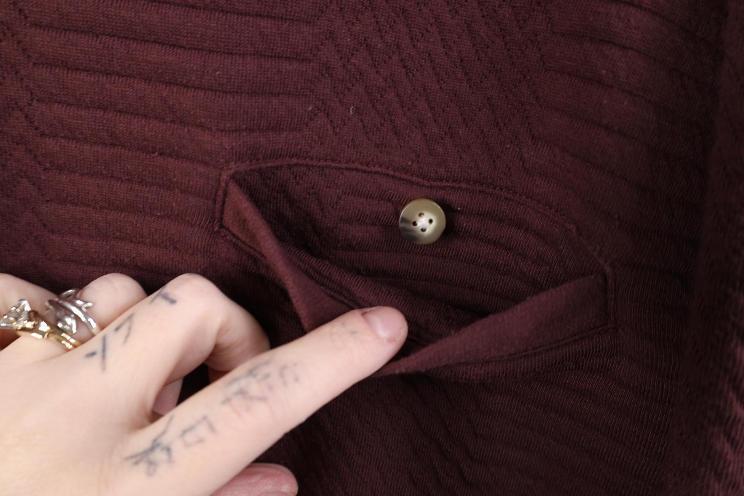 Vintage Vintage 90s Streetwear Textured Knit Pullover Polo Shirt Size US L / EU 52-54 / 3 - 6 Thumbnail