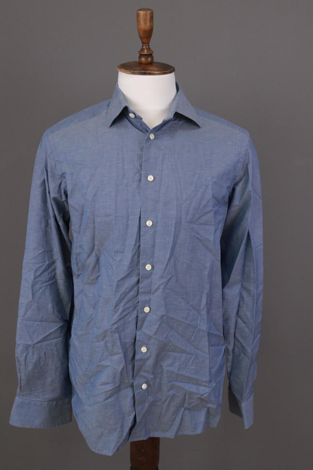 Eton Eton Blue Contemporary Wr Free Cotton Shirt Size 42 / 16 Size US M / EU 48-50 / 2 - 1 Thumbnail
