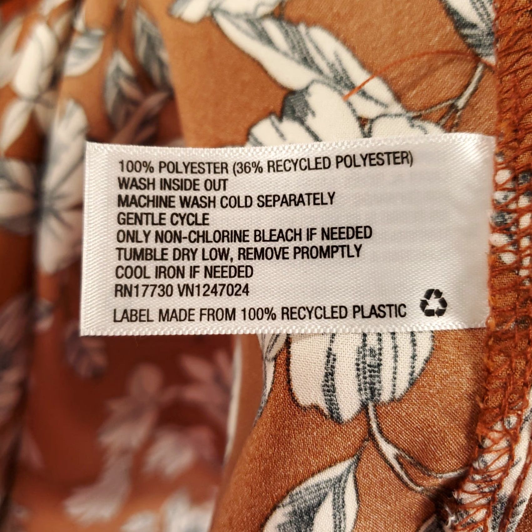 La Ligne La Ligne Top Womens Large Brown Floral Button Up Front Shirt Size L / US 10 / IT 46 - 7 Thumbnail