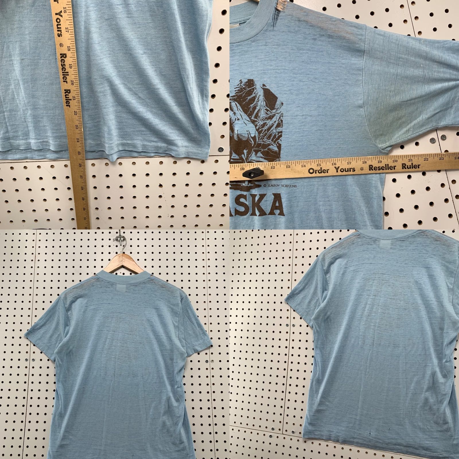 Vintage VINTAGE Alaska Shirt Mens Medium Blue Moose Graphic 70s T-Shirt Size US M / EU 48-50 / 2 - 10 Thumbnail