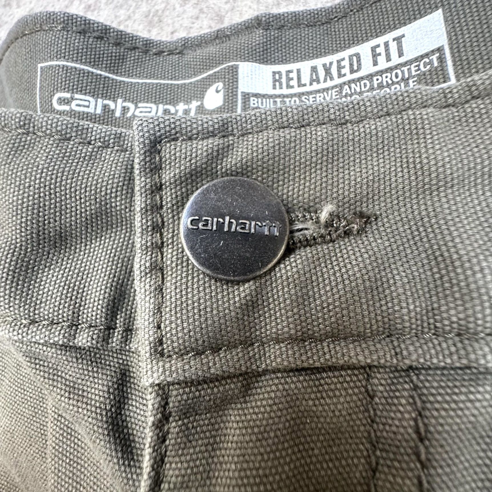 Carhartt Carhartt Shorts Mens 32 Green Relaxed Fit Carpenter Utility Work Canvas Rugged Shirt? Size US 32 / EU 48 - 4 Thumbnail