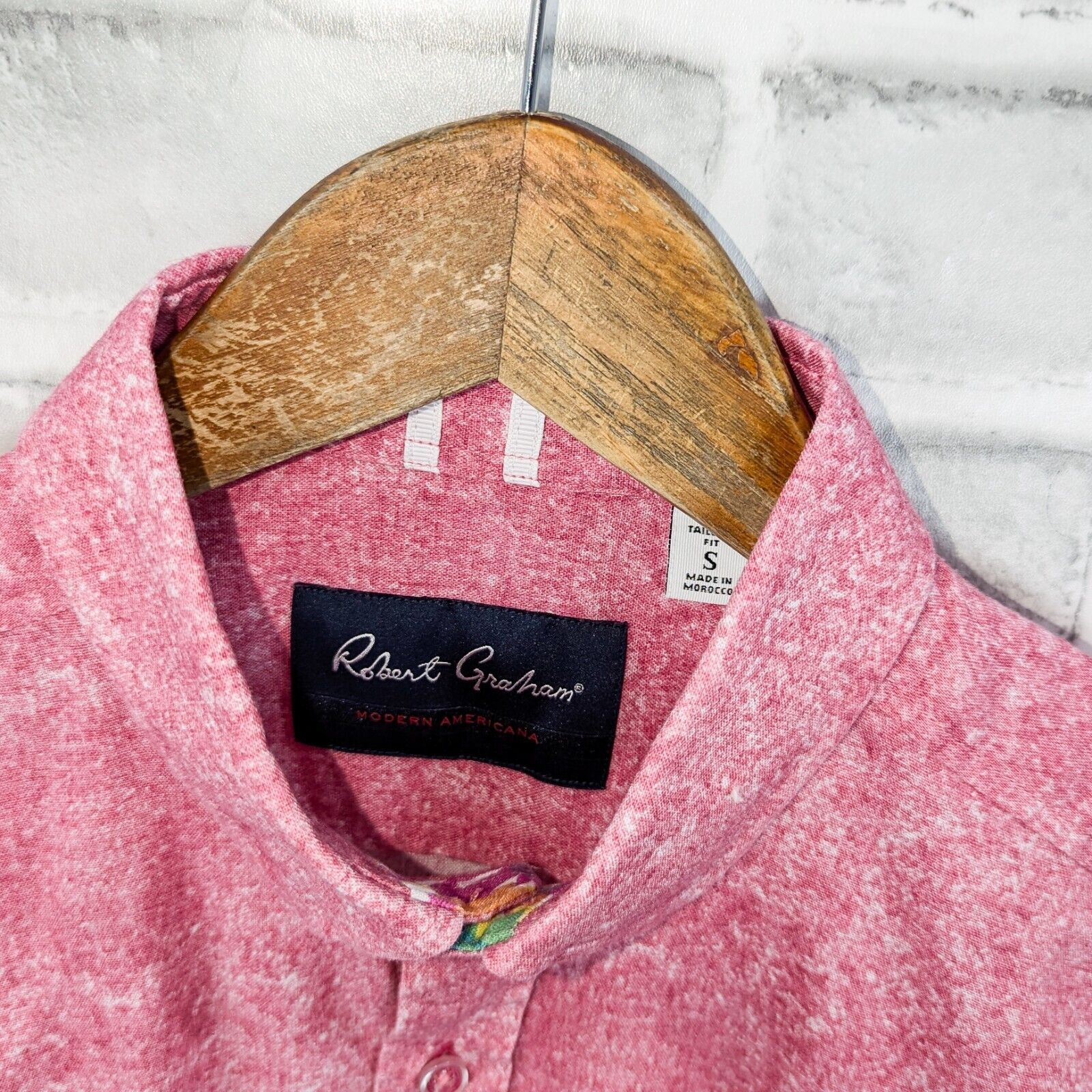 Robert Graham Robert Graham Pink Harpswell Linen Button up Shirt Tailored Size US S / EU 44-46 / 1 - 2 Thumbnail