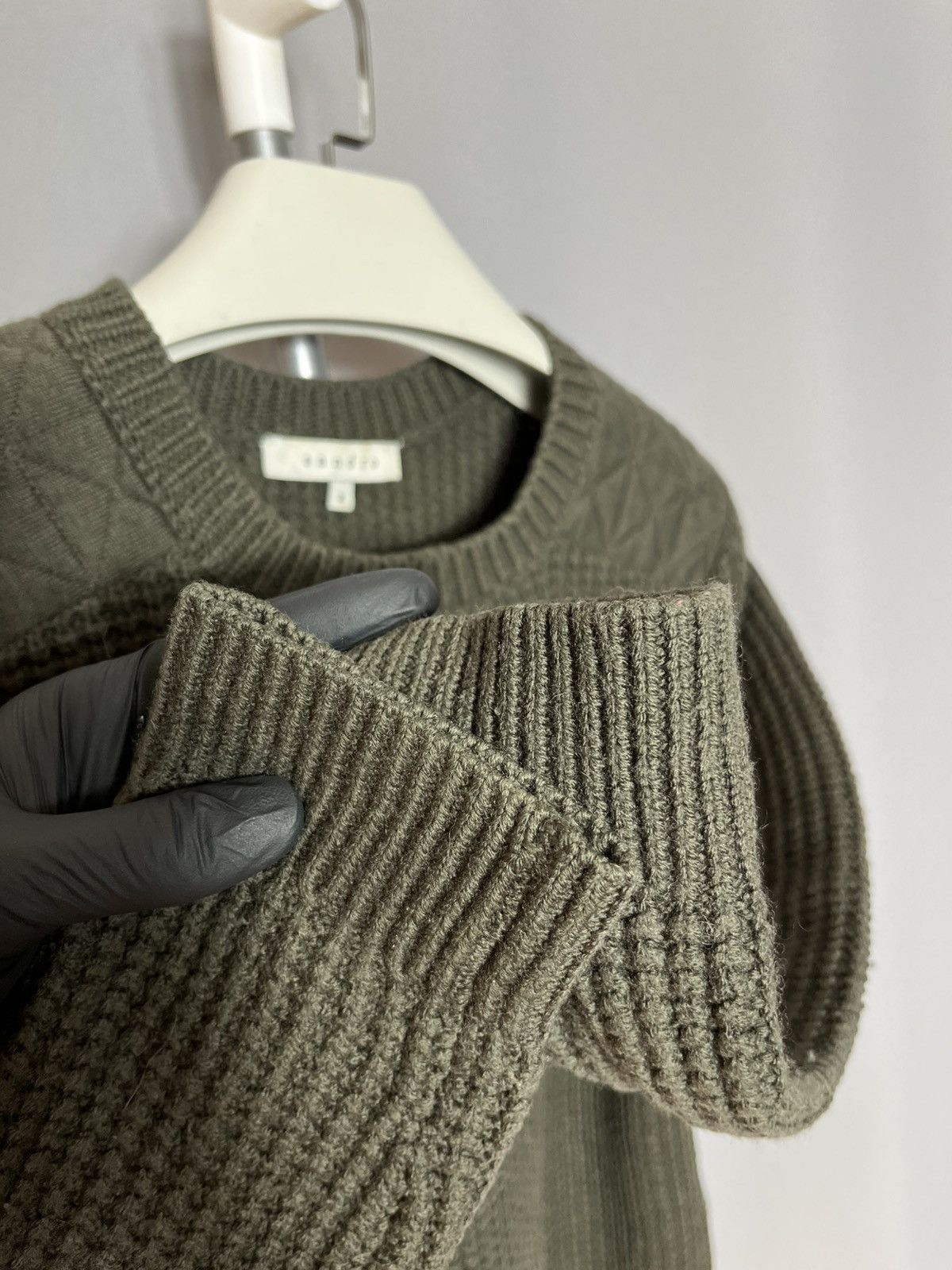 Sandro Sandro Paris Sweater Knit Merino Wool Womans pullover khaki Size M / US 6-8 / IT 42-44 - 5 Thumbnail