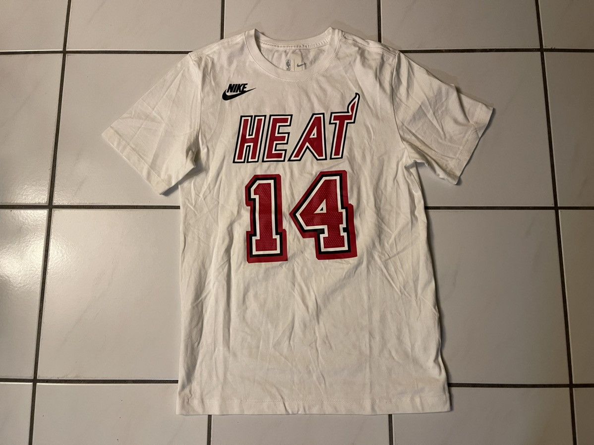 Nike Nike Tyler Herro Miami Heat T Shirt Mens Small White #14 Size US S / EU 44-46 / 1 - 1 Thumbnail