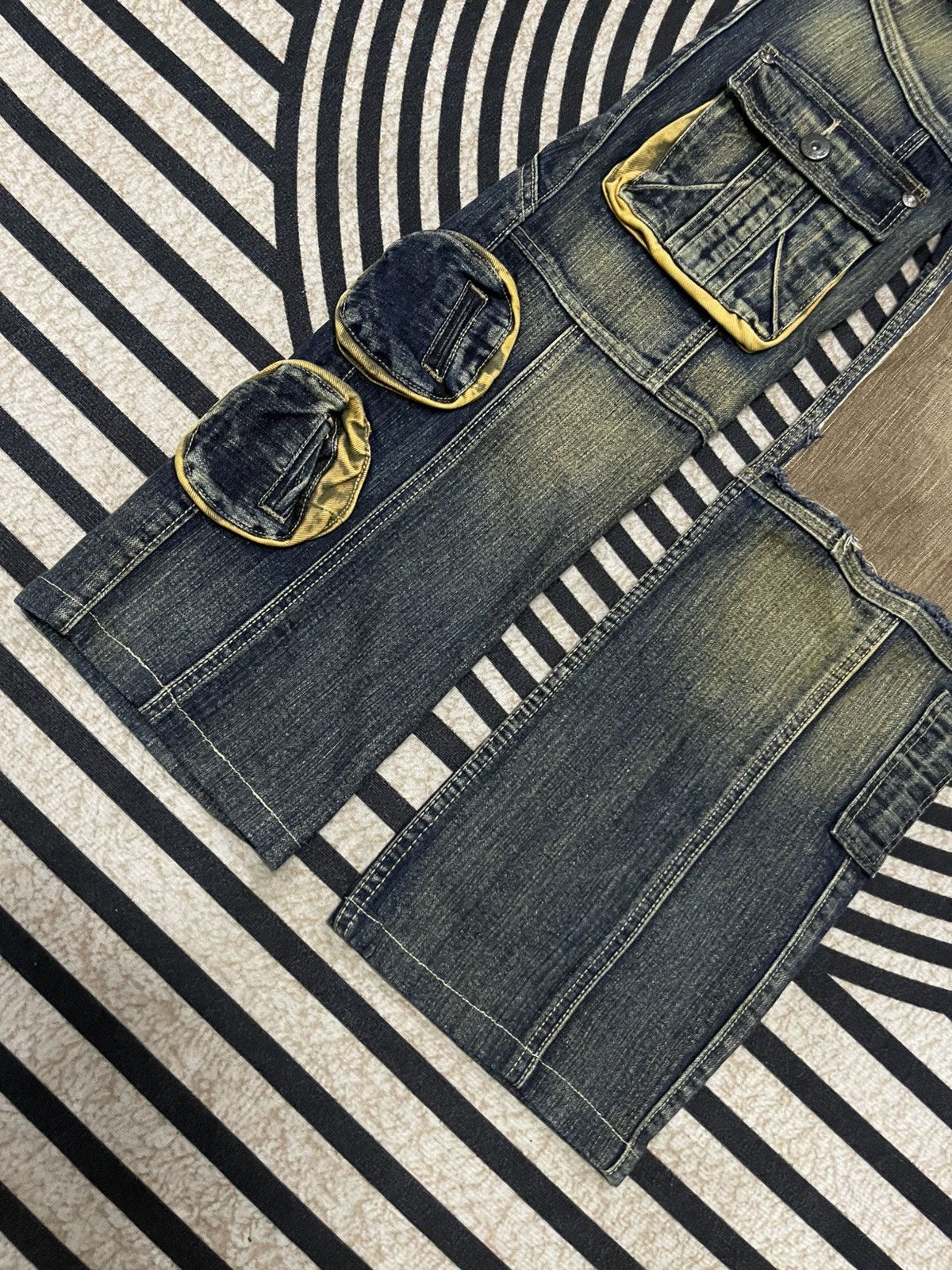 If Six Was Nine 2000s JEANS DE ART WASHABLE MULTIPOCKET JEANS RARE Size US 29 - 4 Thumbnail