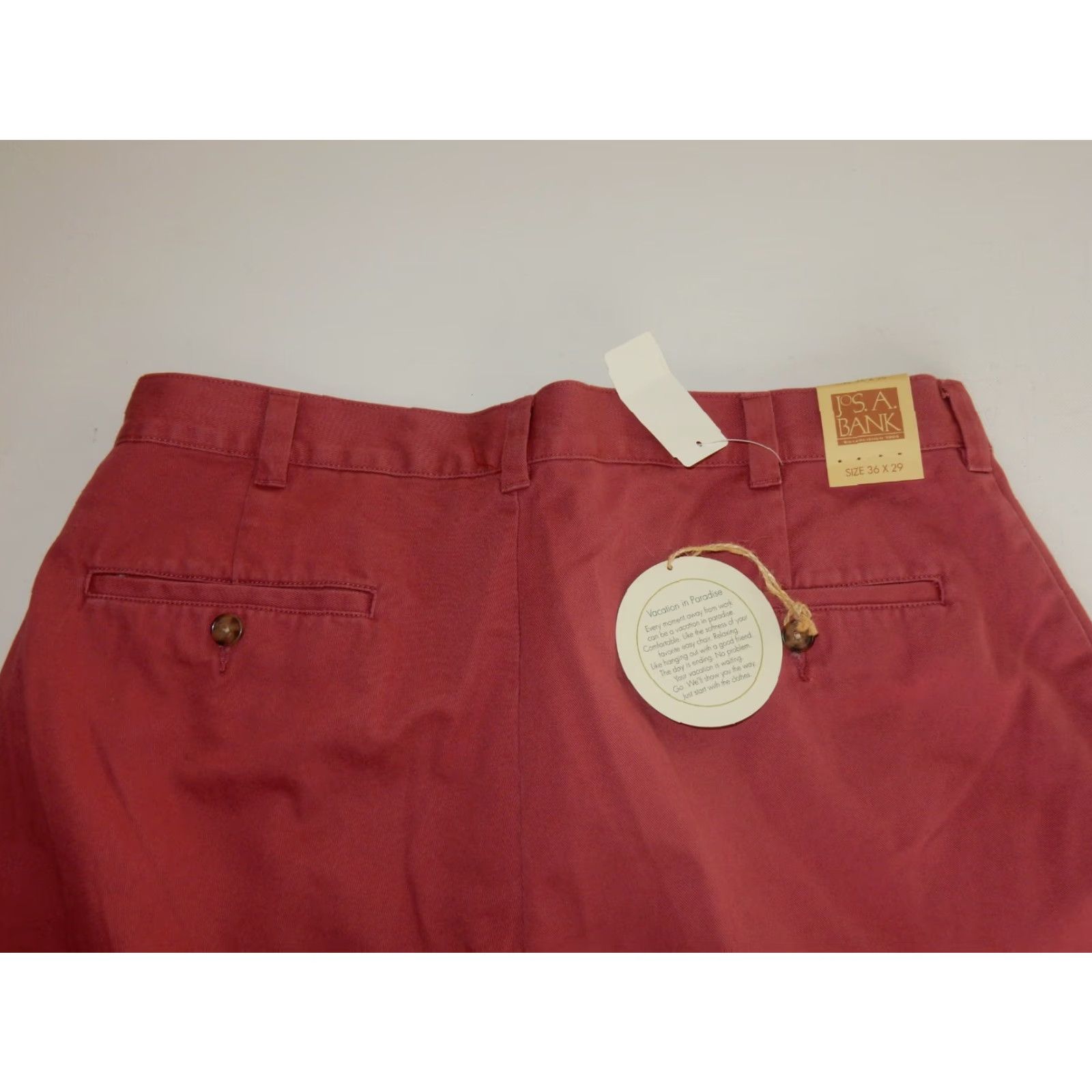 Jos. A. Bank VINTAGE Jos A. Bank Men's Chino Pants Size 36x29 Regular Cotton Pink Men's Size US 36 / EU 52 - 2 Thumbnail