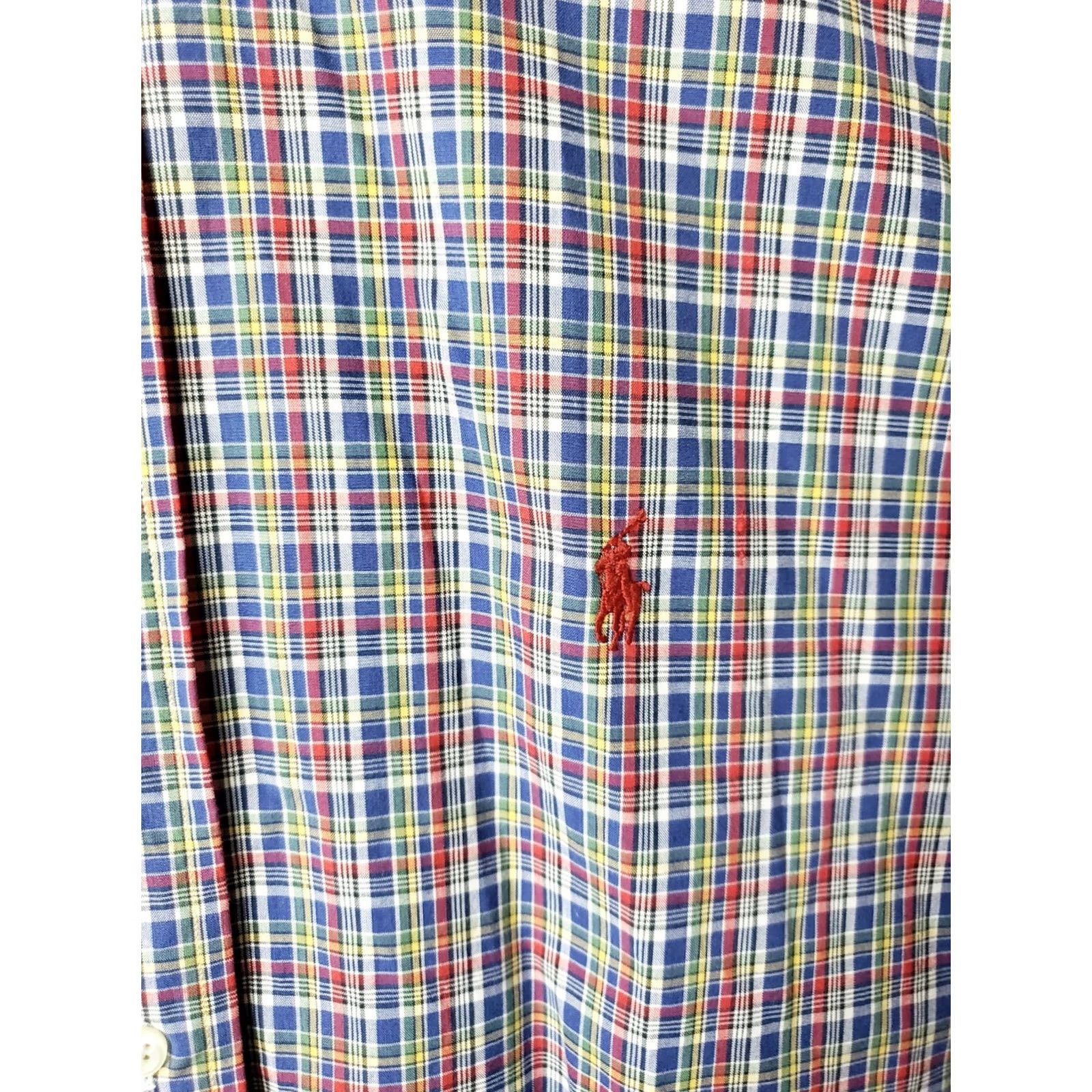 Ralph Lauren Ralph Lauren Mens Large Custom Fit L/S Button-Down Multicolor Plaid Shirt Size US L / EU 52-54 / 3 - 7 Thumbnail