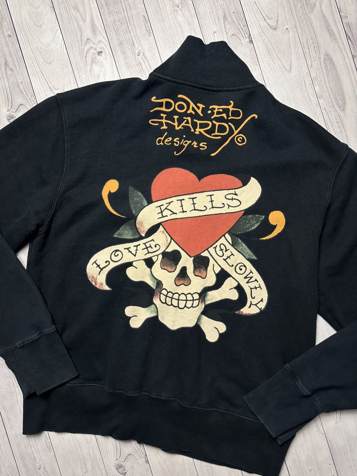 Ed Hardy × Vintage Vintage Ed Hardy zip hoodie rare big logo size XL Size US XL / EU 56 / 4 - 8 Thumbnail