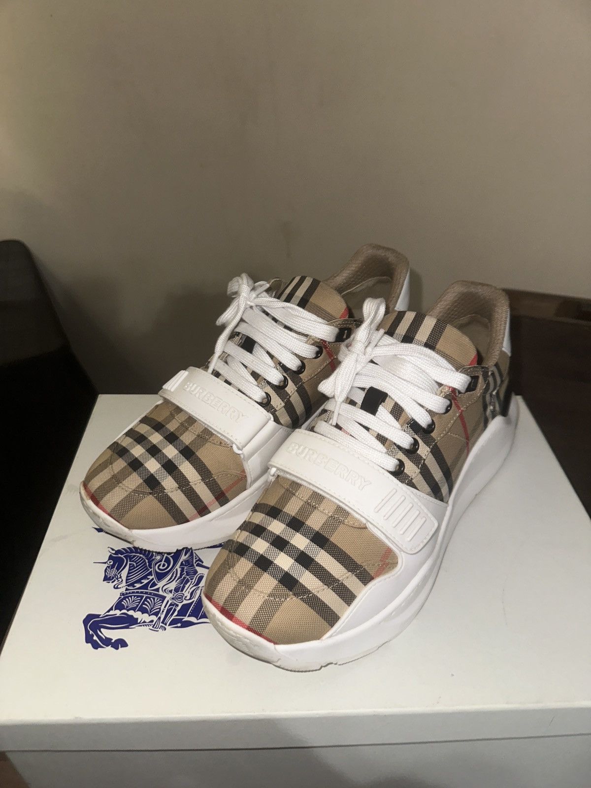 Burberry Burberry checked Lace-Up sneakers Size US 9 / EU 42 - 1 Thumbnail