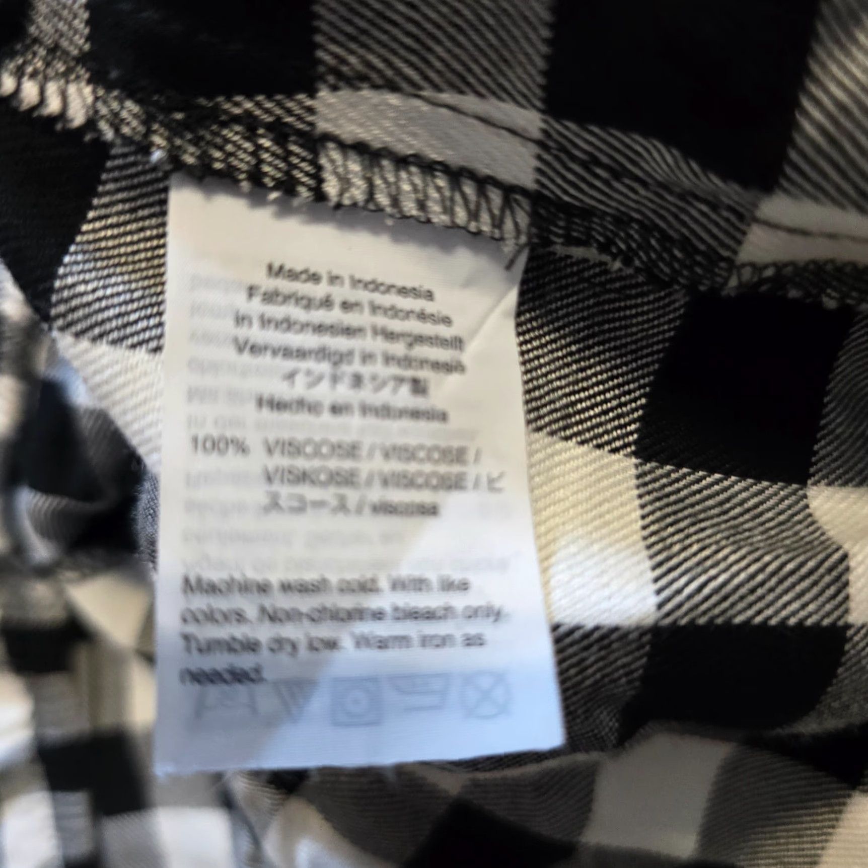 Madewell Madewell Shirt Womens Medium Black Plaid Faux Wrap Gingham Long Sleeve Casual Size M / US 6-8 / IT 42-44 - 7 Thumbnail