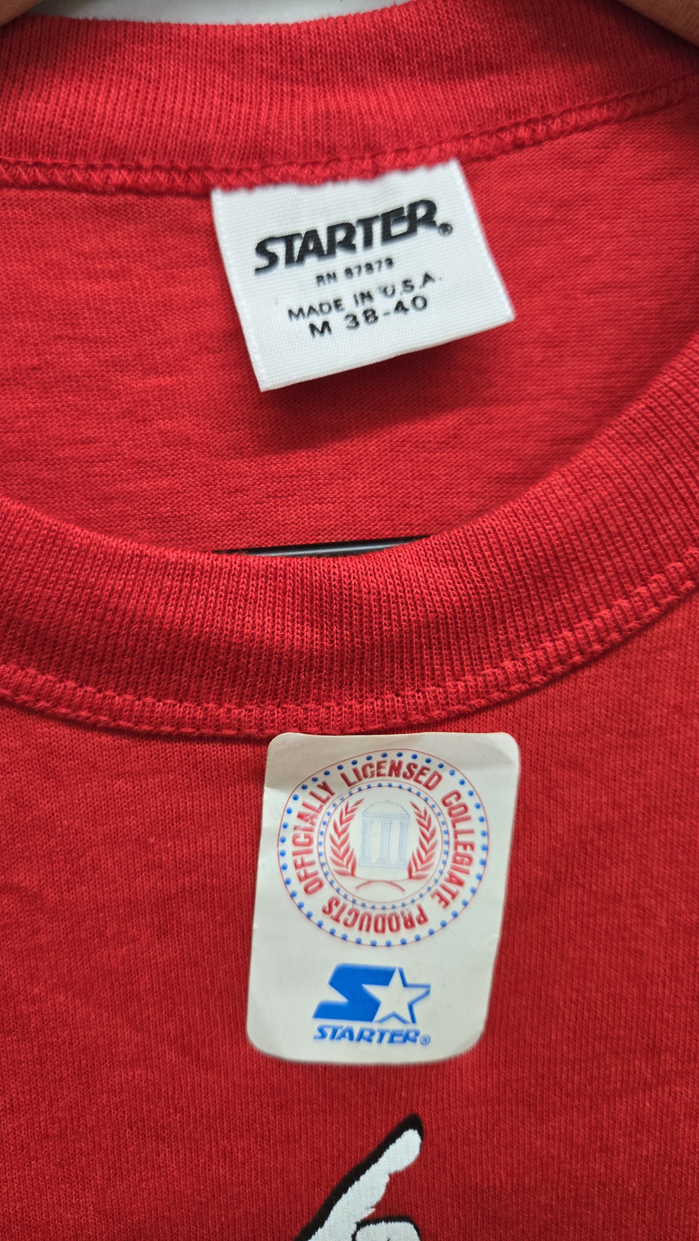 Vintage Vintage 90s Starter Nebraska Cornhuskers dead stock Tee Size US S / EU 44-46 / 1 - 2 Thumbnail