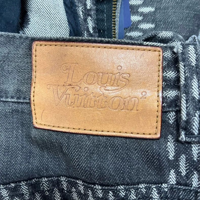 Louis Vuitton Louis Vuitton Black co-branded checkerboard casual straigh Size US 31 - 4 Thumbnail