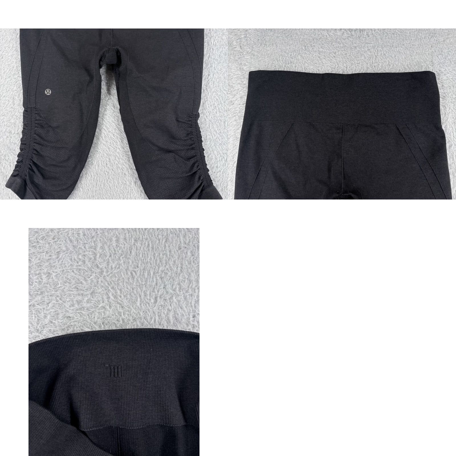 Lululemon Lululemon Pants Womens 8 Black In The Flow Crop Ruched Yoga Gym Workout Cropped Skinny Pockets Inseam 16 in Regular Size Type Pants Accessories Size 30" / US 8 / IT 44 - 9 Thumbnail