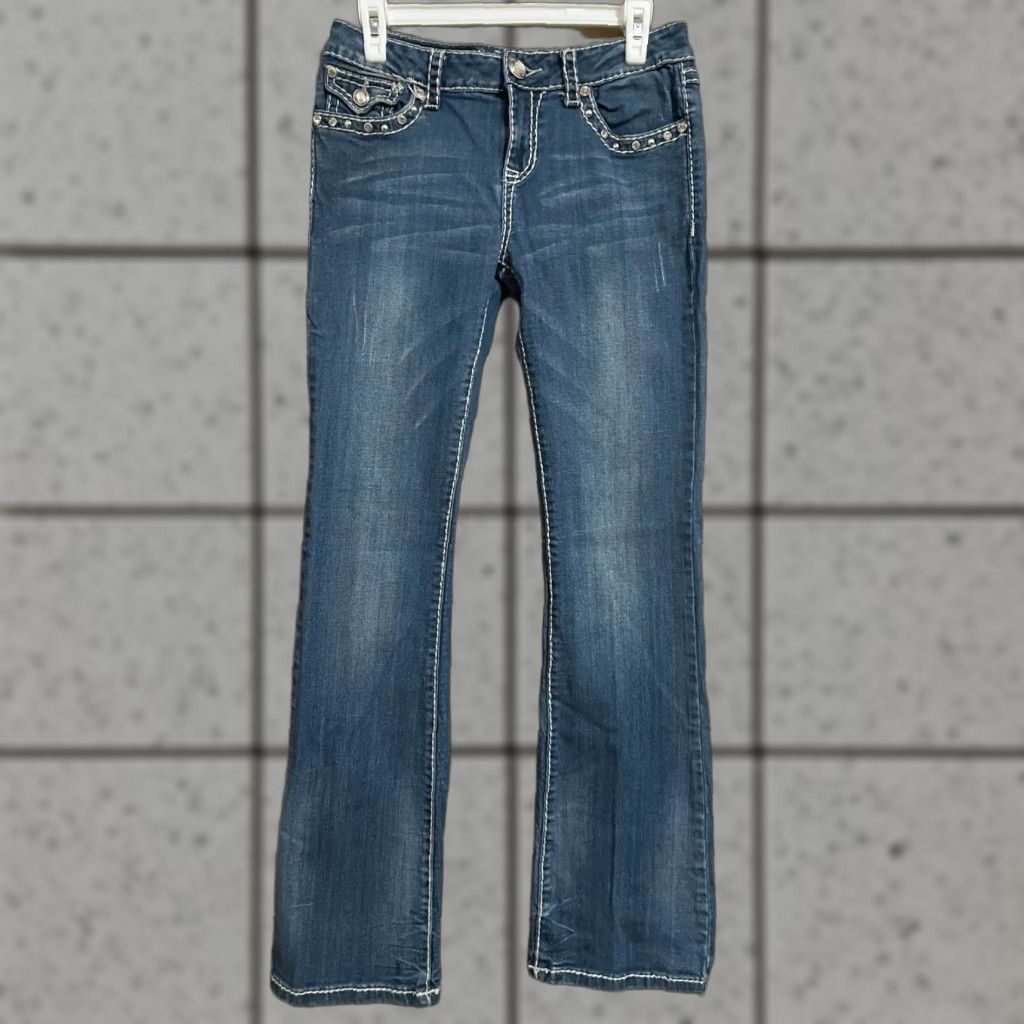 Vintage LA Idol Jeans Womens Bootcut Denim 5-Pocket Design Blue W31 L34 Sz 9 Flat Front Regular Rise Size 30" / US 8 / IT 44 - 1 Thumbnail