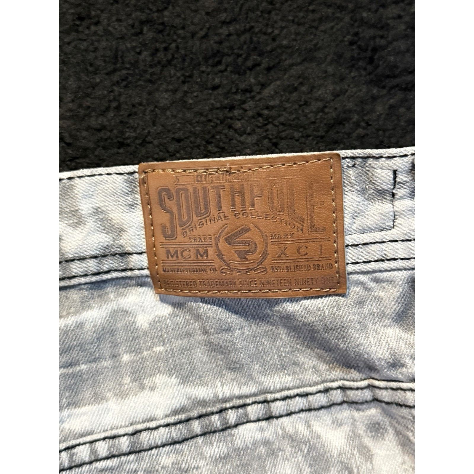 Southpole Southpole Acid Wash Jean Shorts Men 40 Y2K Baggy Distressed Size US 40 / EU 56 - 3 Thumbnail