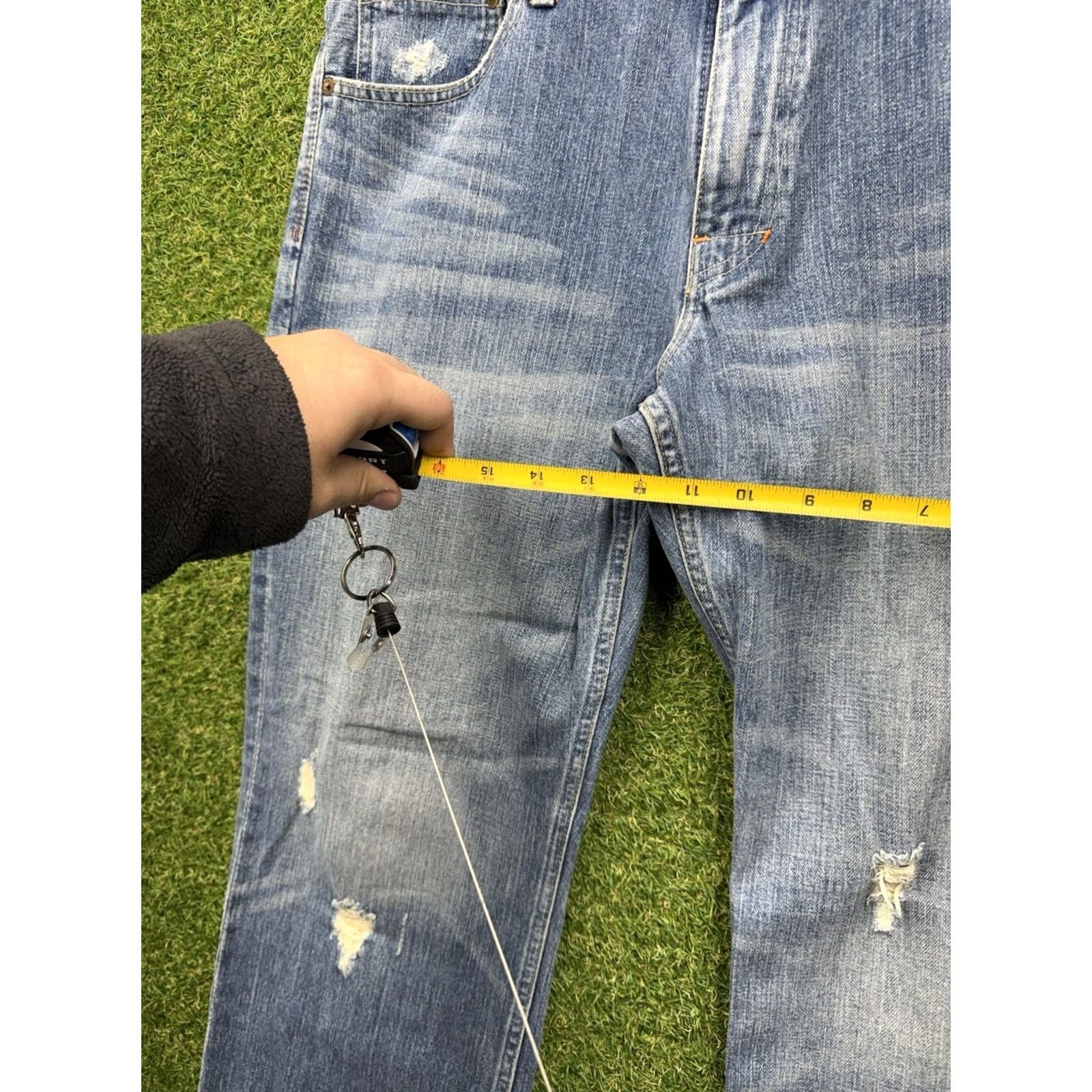 American Eagle Outfitters VINTAGE American Eagle Jeans Mens 36x32 Medium Wash Denim Low Rise Straight Y2K Size US 36 / EU 52 - 3 Thumbnail