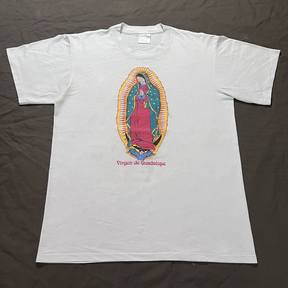 Vintage Vintage 90s Mary, mother of Jesus God Bible Holy Tee Size US XL / EU 56 / 4 - 4 Thumbnail